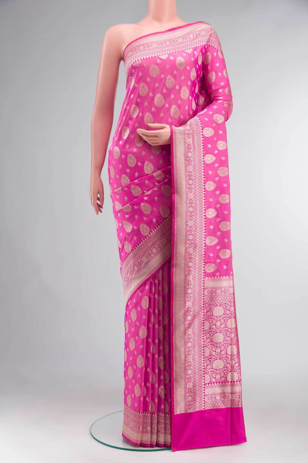 Pink Banarasi Silk Saree