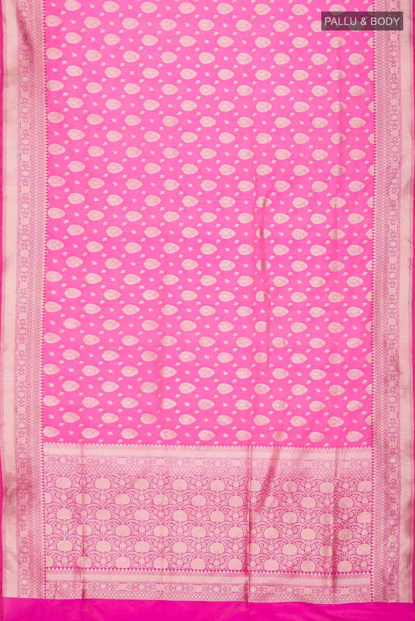 Pink Banarasi Silk Saree