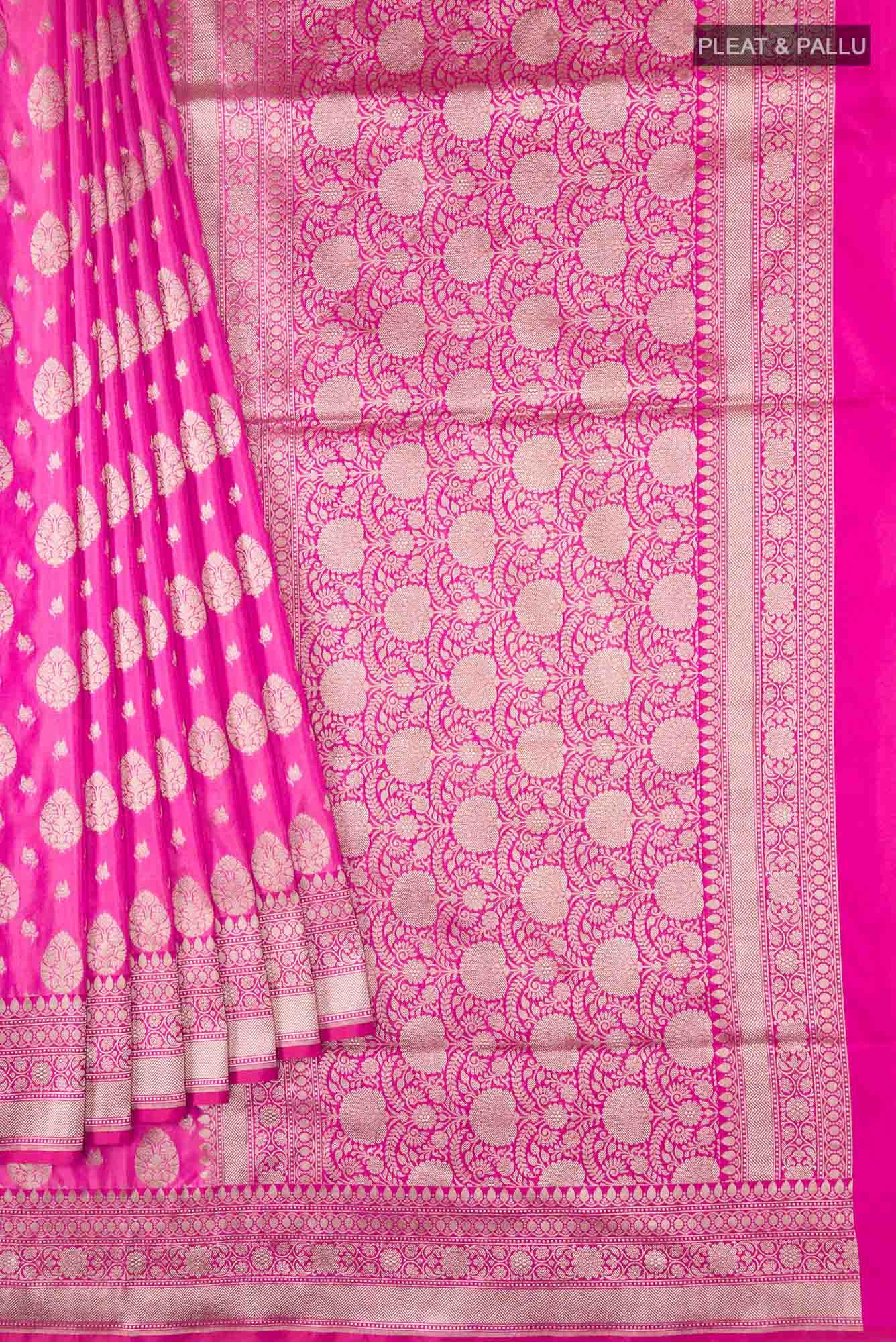 Pink Banarasi Silk Saree
