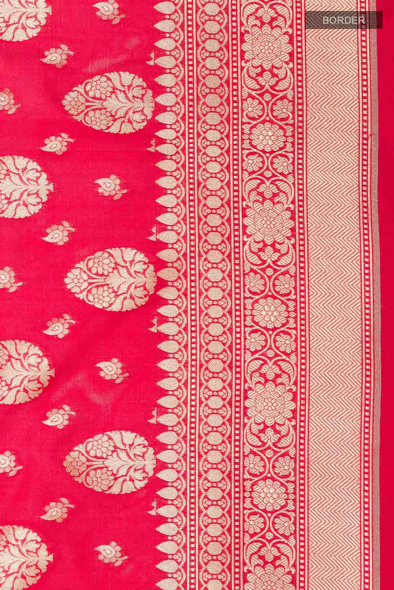 Red Blended Banarasi Silk Saree