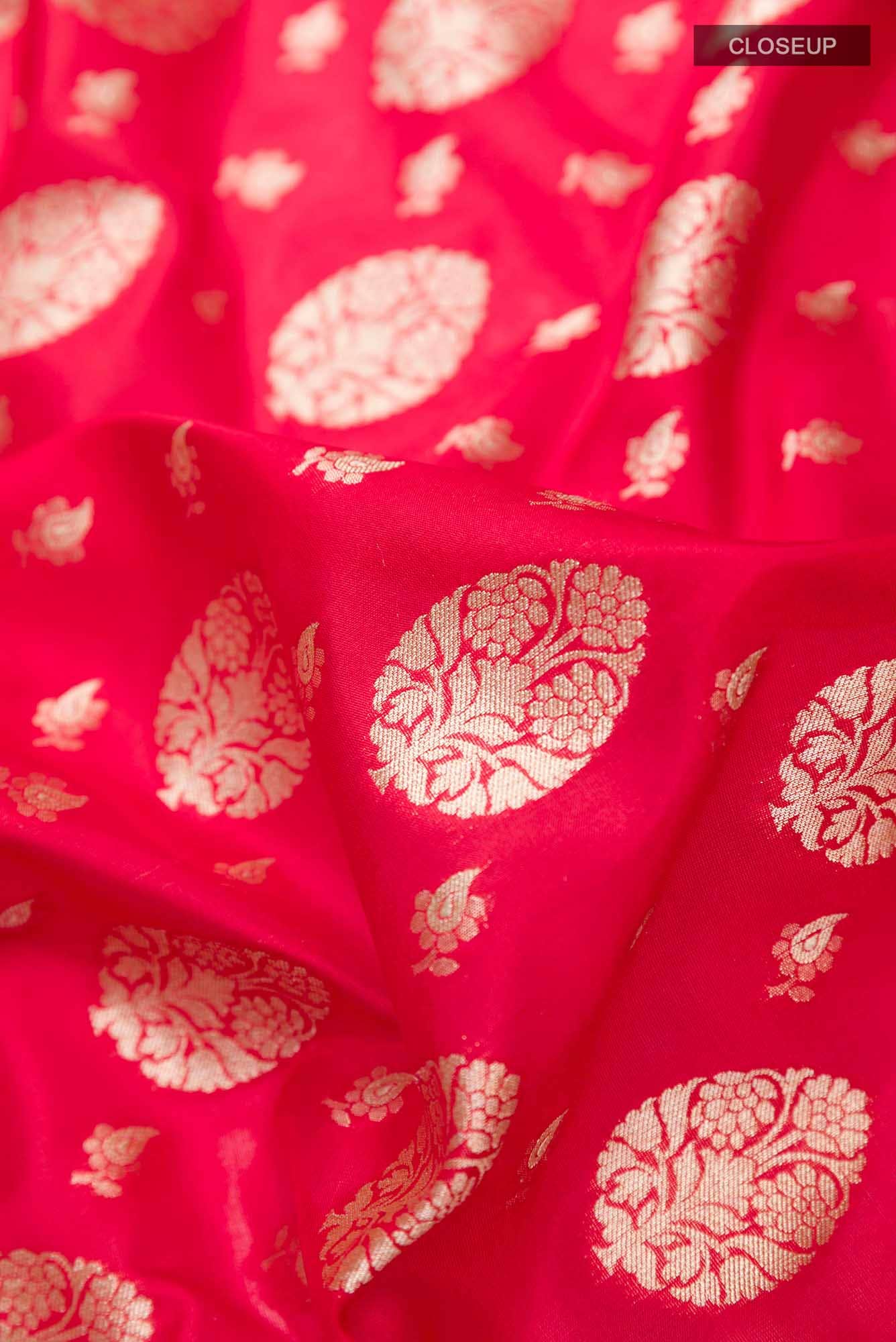 Red Blended Banarasi Silk Saree