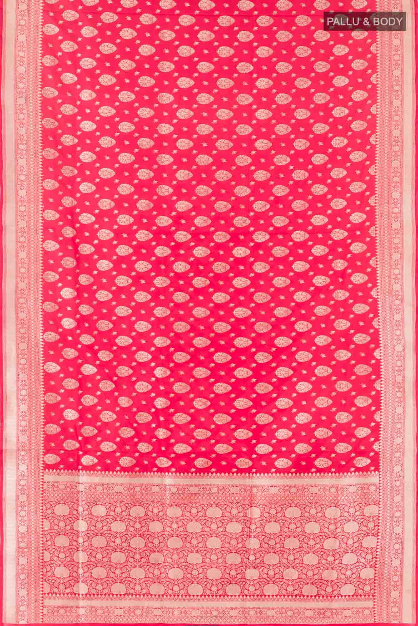 Red Blended Banarasi Silk Saree