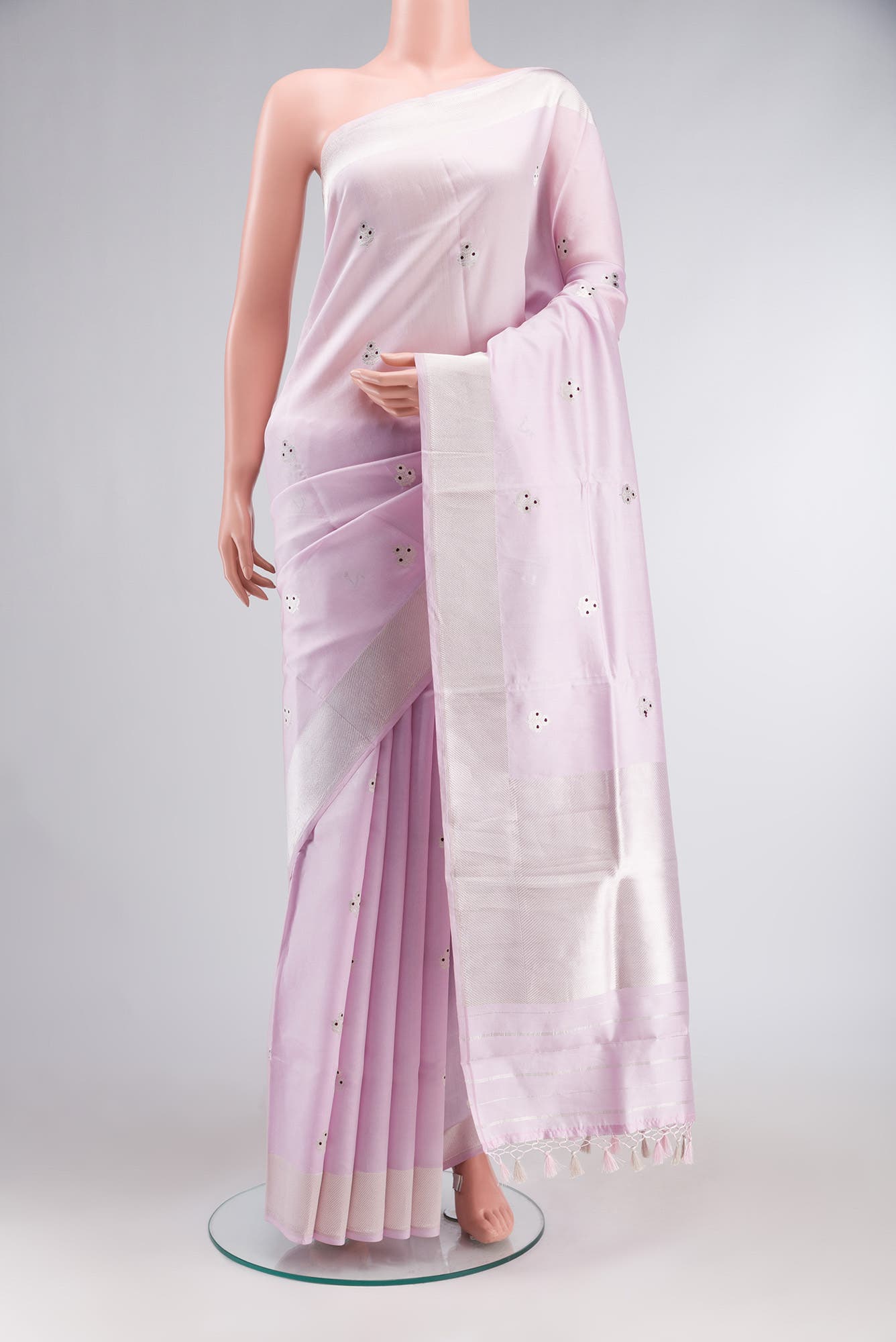 Lavender Chanderi Silk Saree