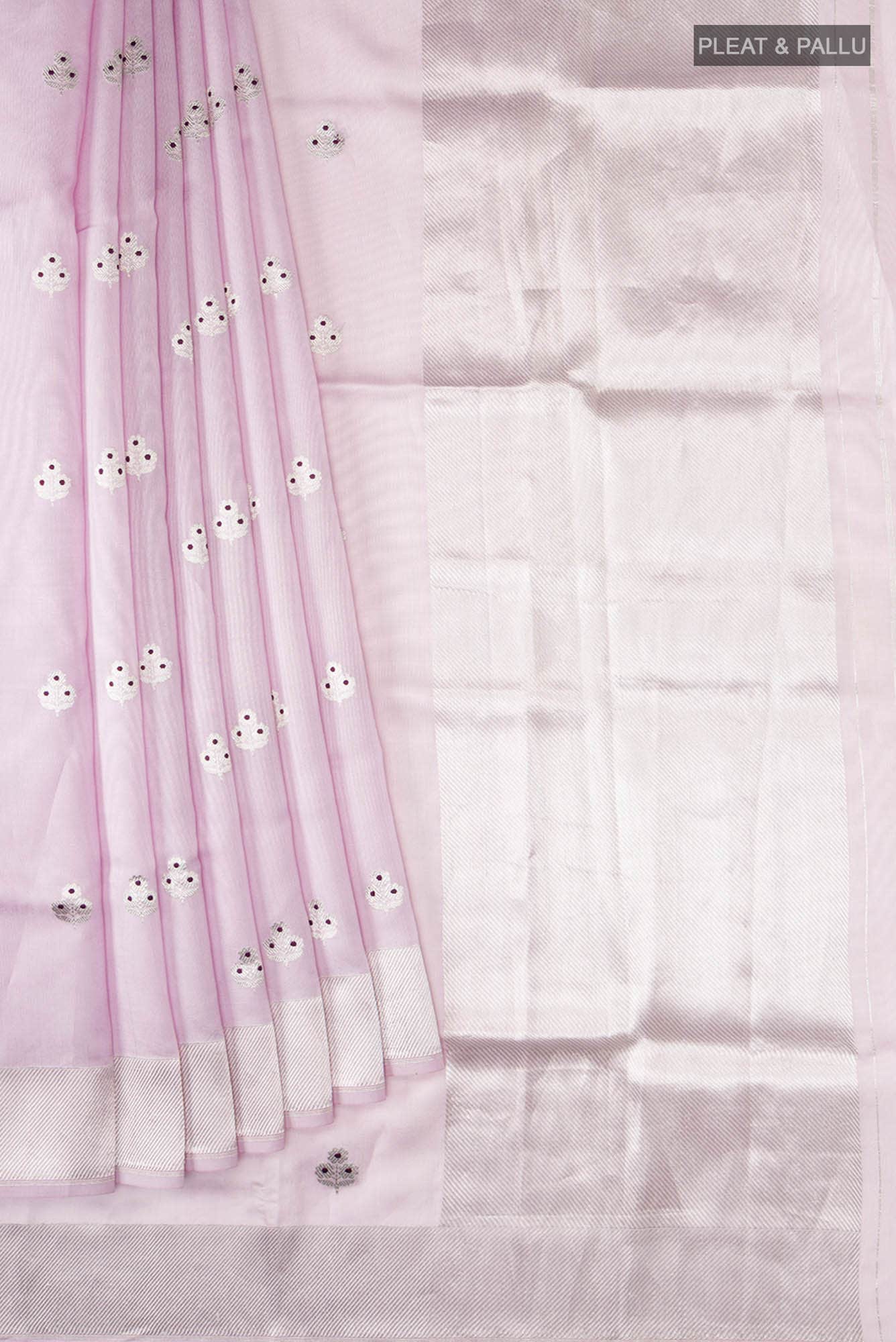 Lavender Chanderi Silk Saree