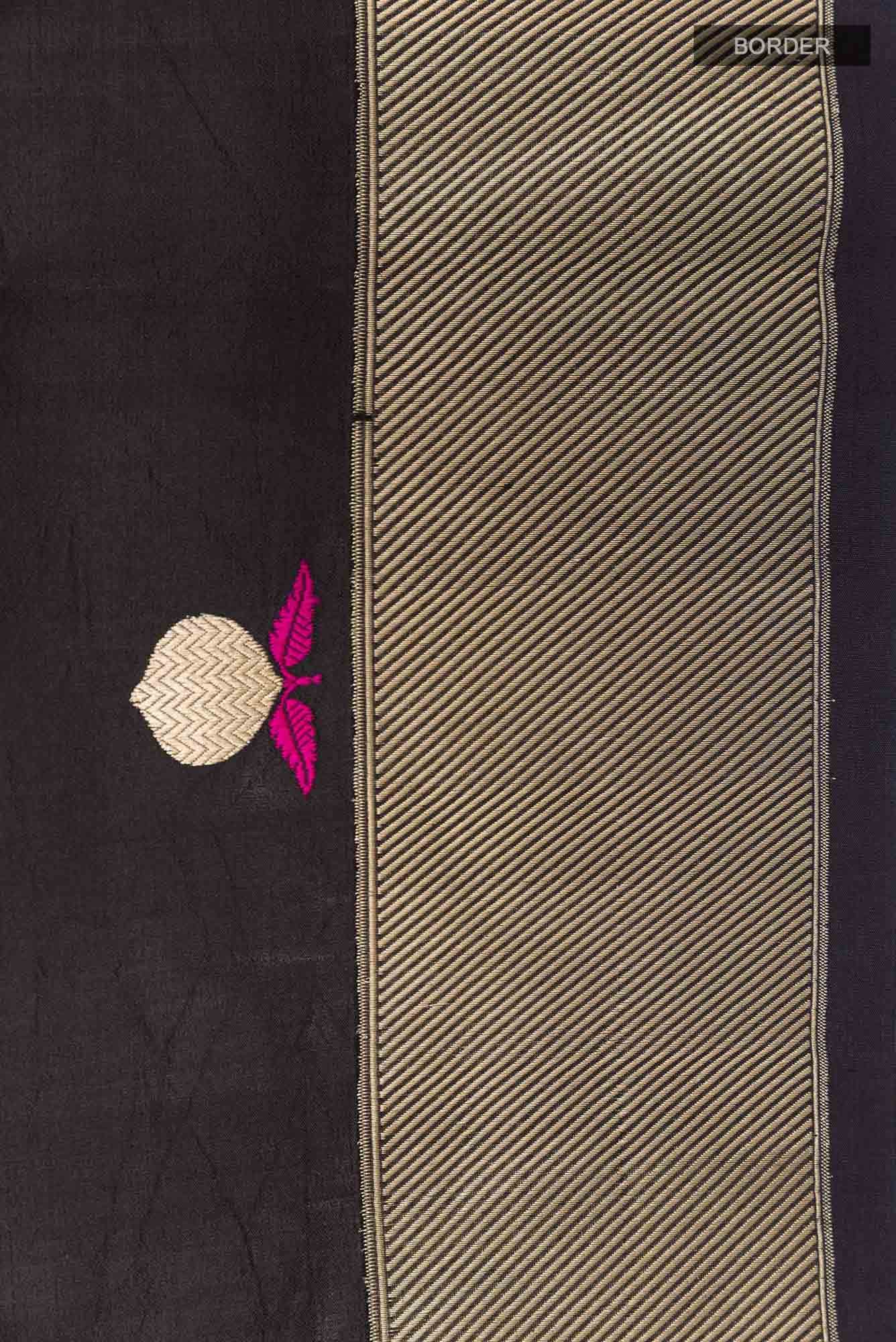 Black Banarasi Silk Saree
