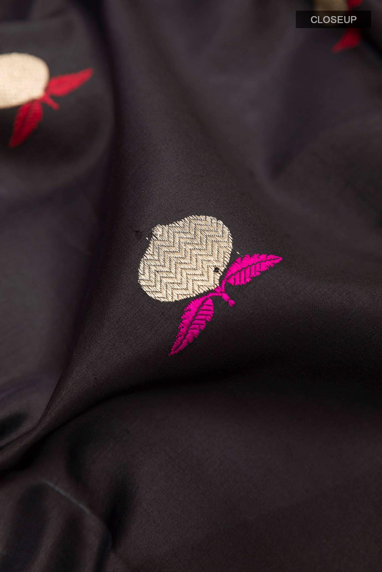 Black Banarasi Silk Saree