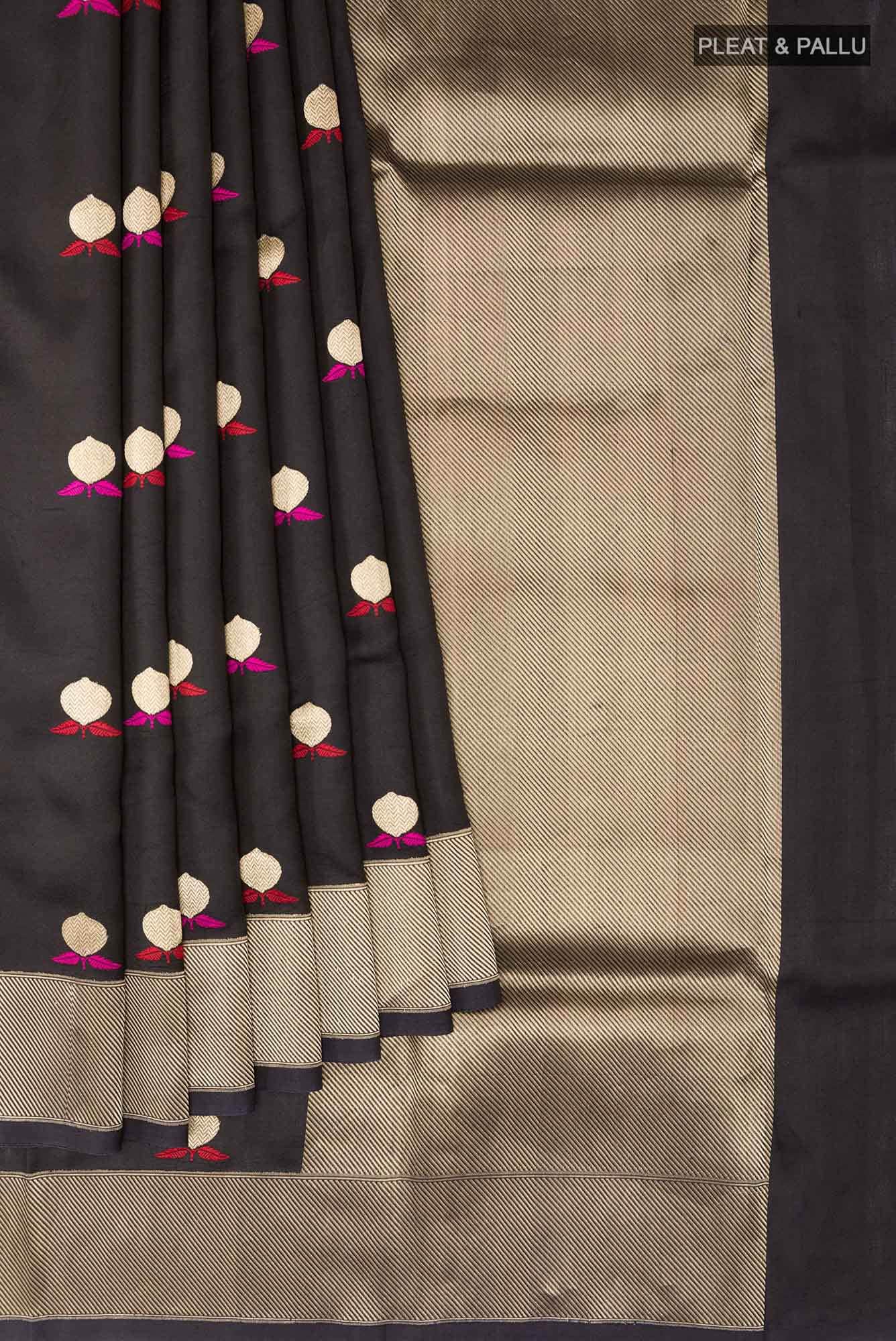 Black Banarasi Silk Saree
