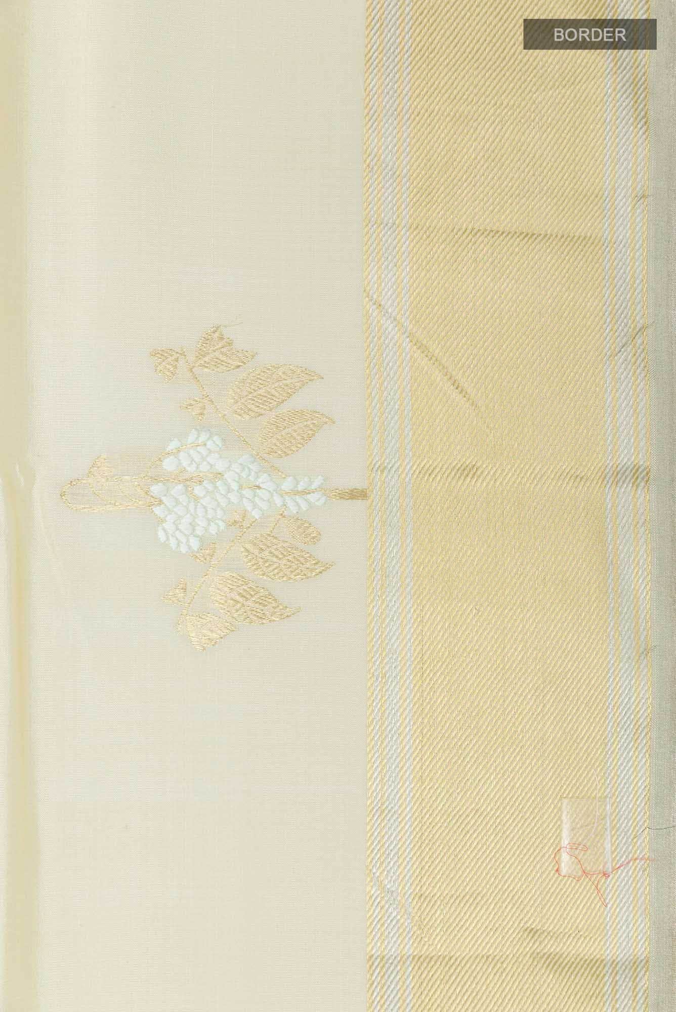 Off White Banarasi Silk Saree