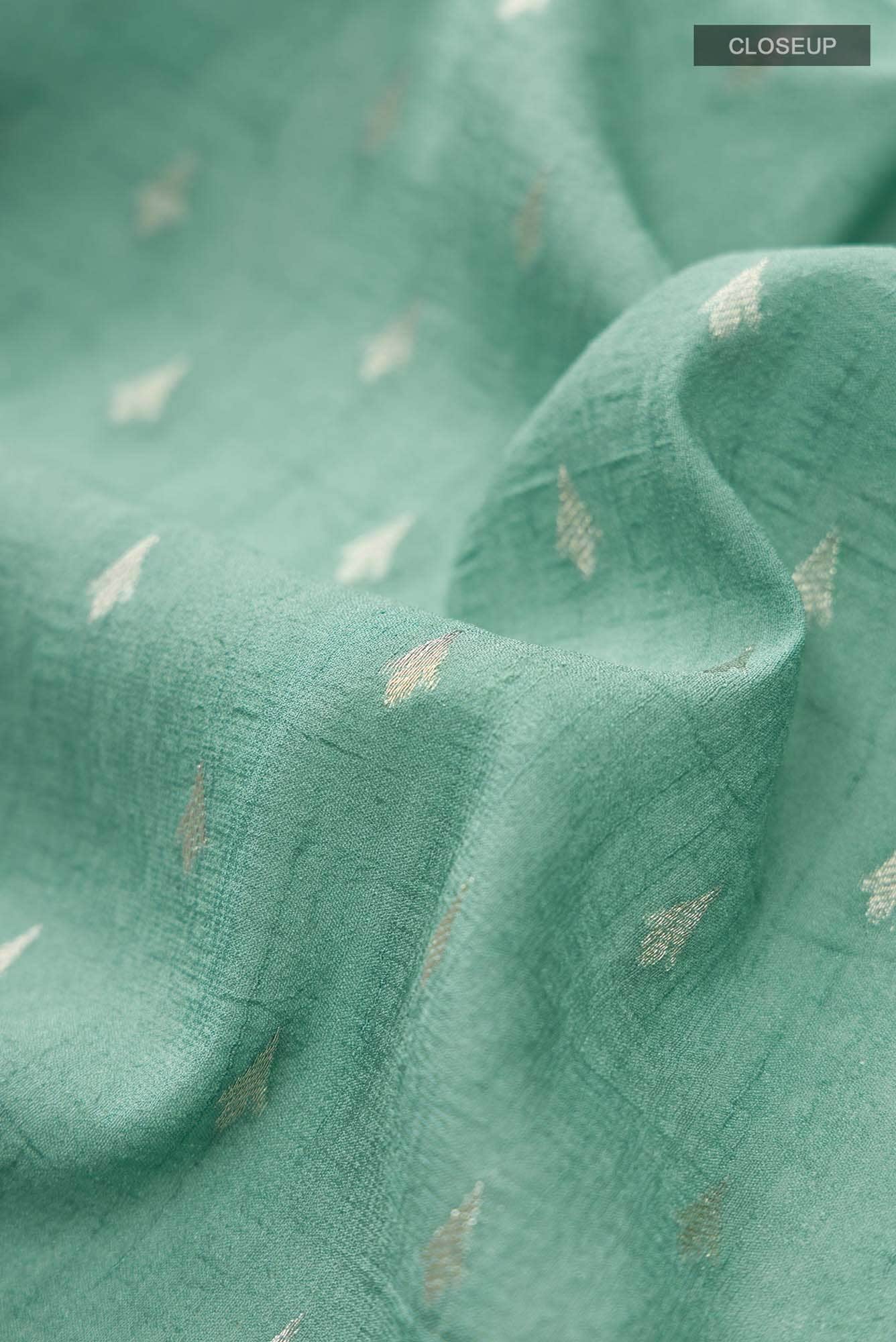 Green Blended Tussar Silk Saree