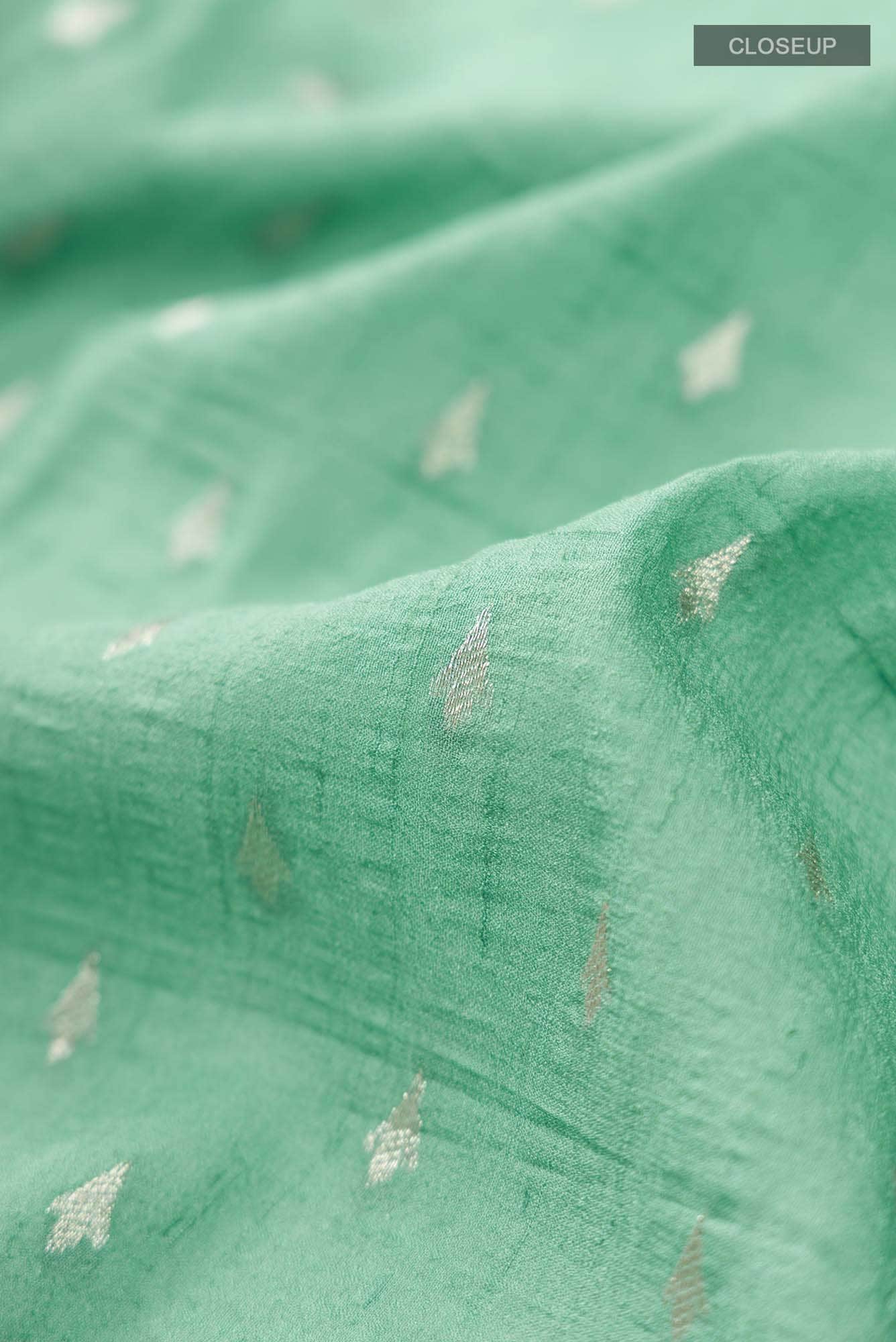 Green Blended Tussar Silk Saree