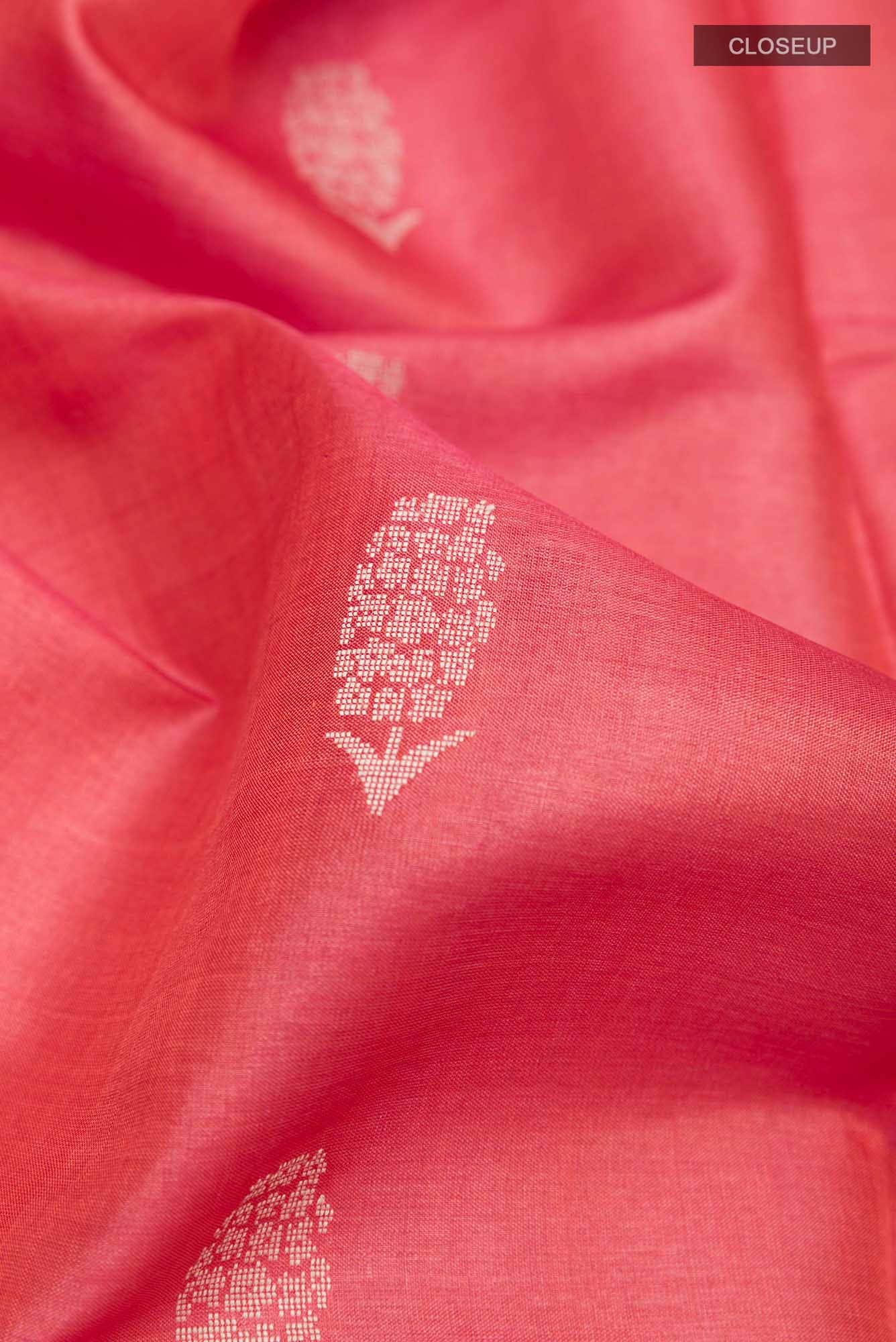Peach Tussar Saree