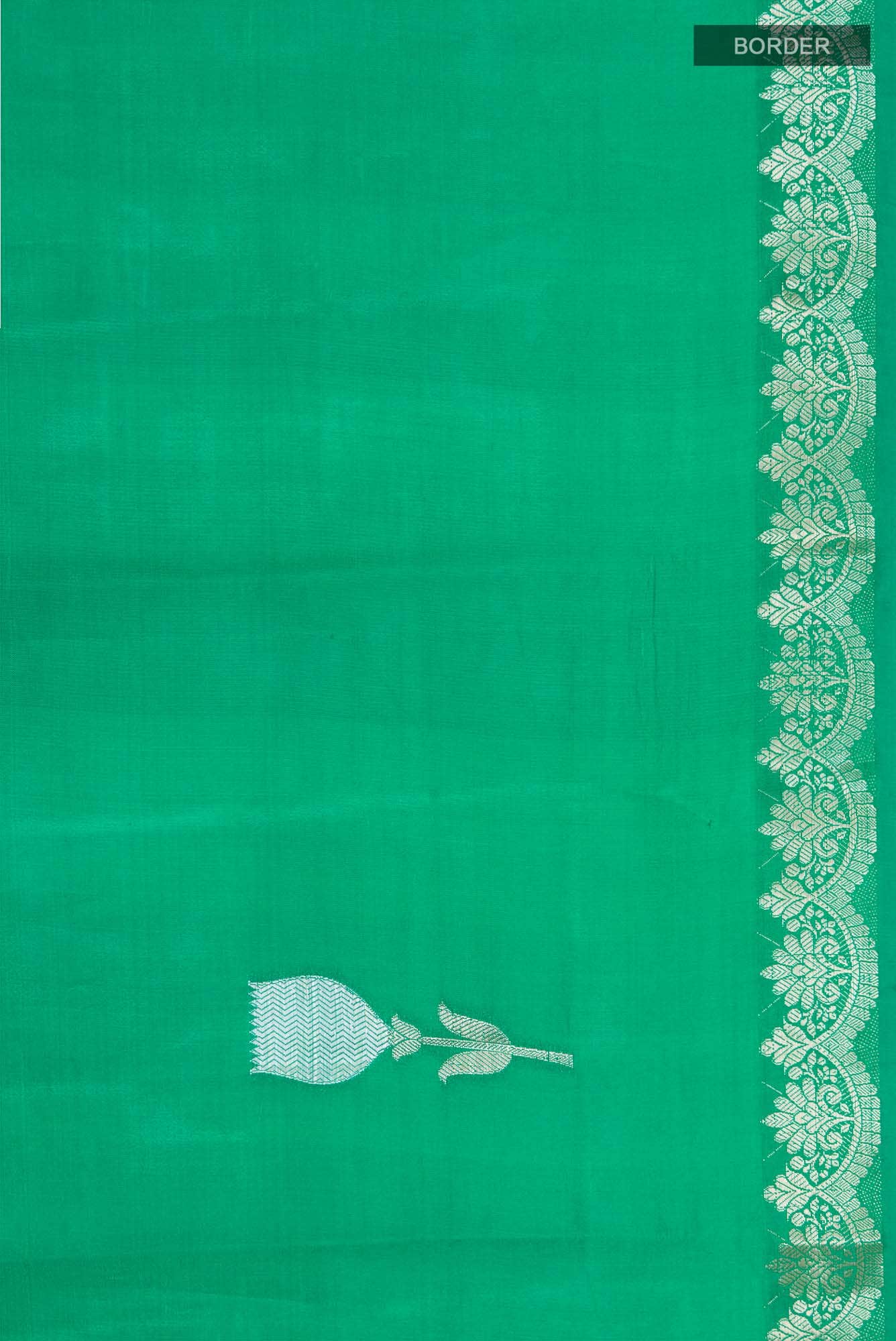 Green Banarasi Raw Silk Saree