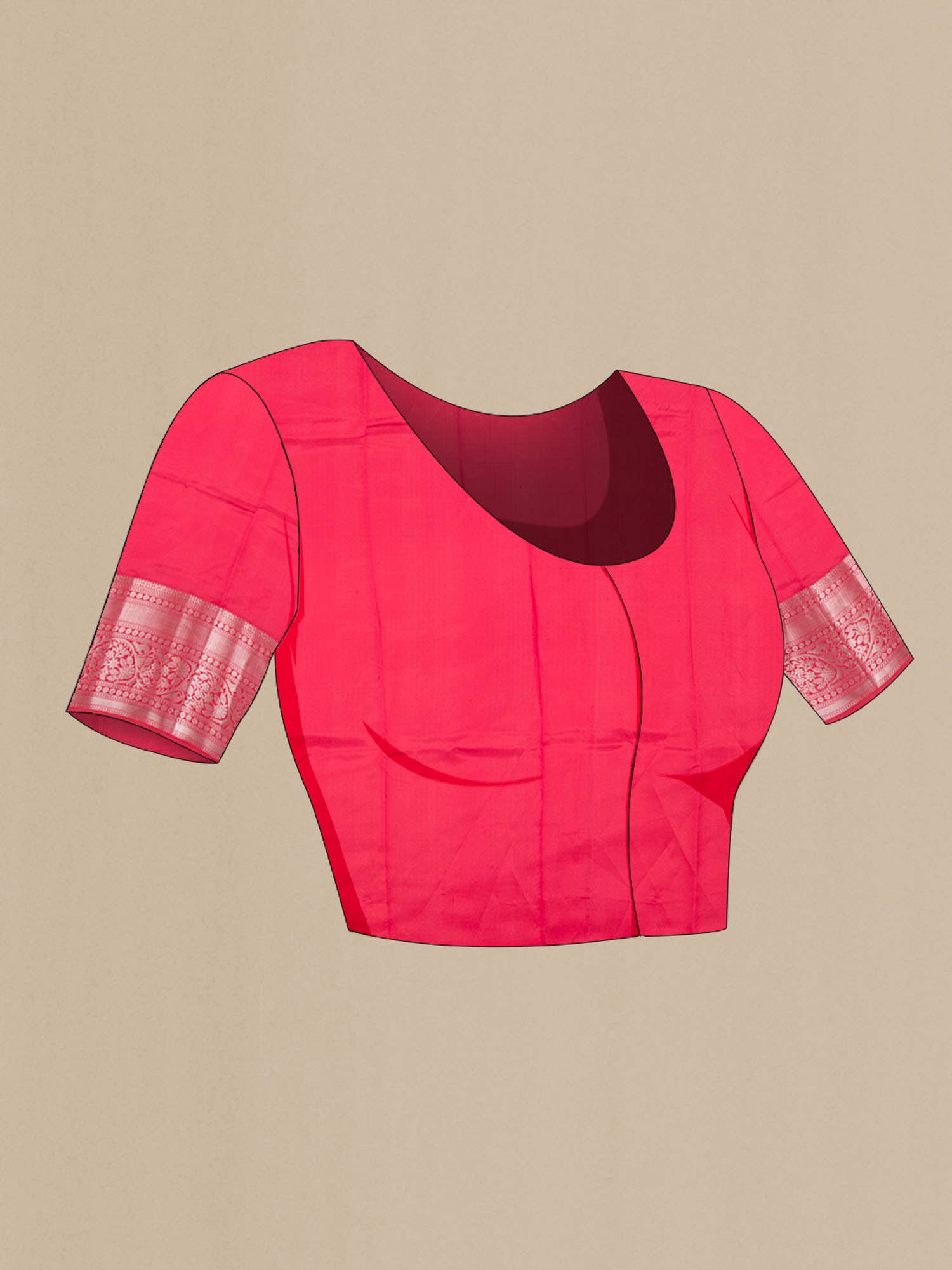 Red Banarasi Raw Silk Saree