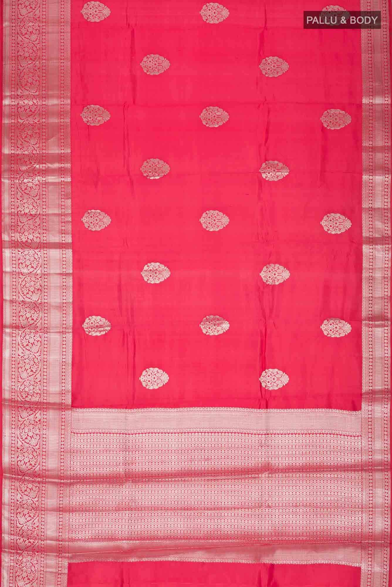 Red Banarasi Raw Silk Saree