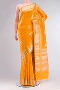 Yellow Banarasi Raw Silk Saree