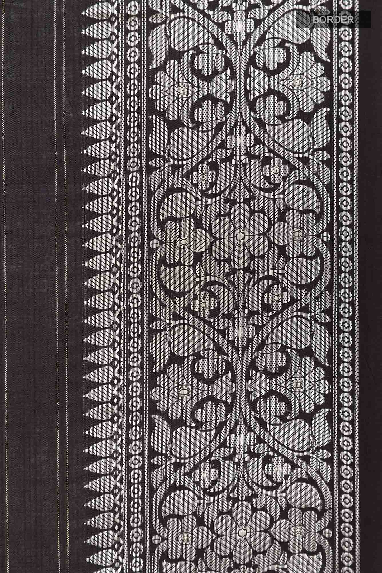 Black Tussar Saree