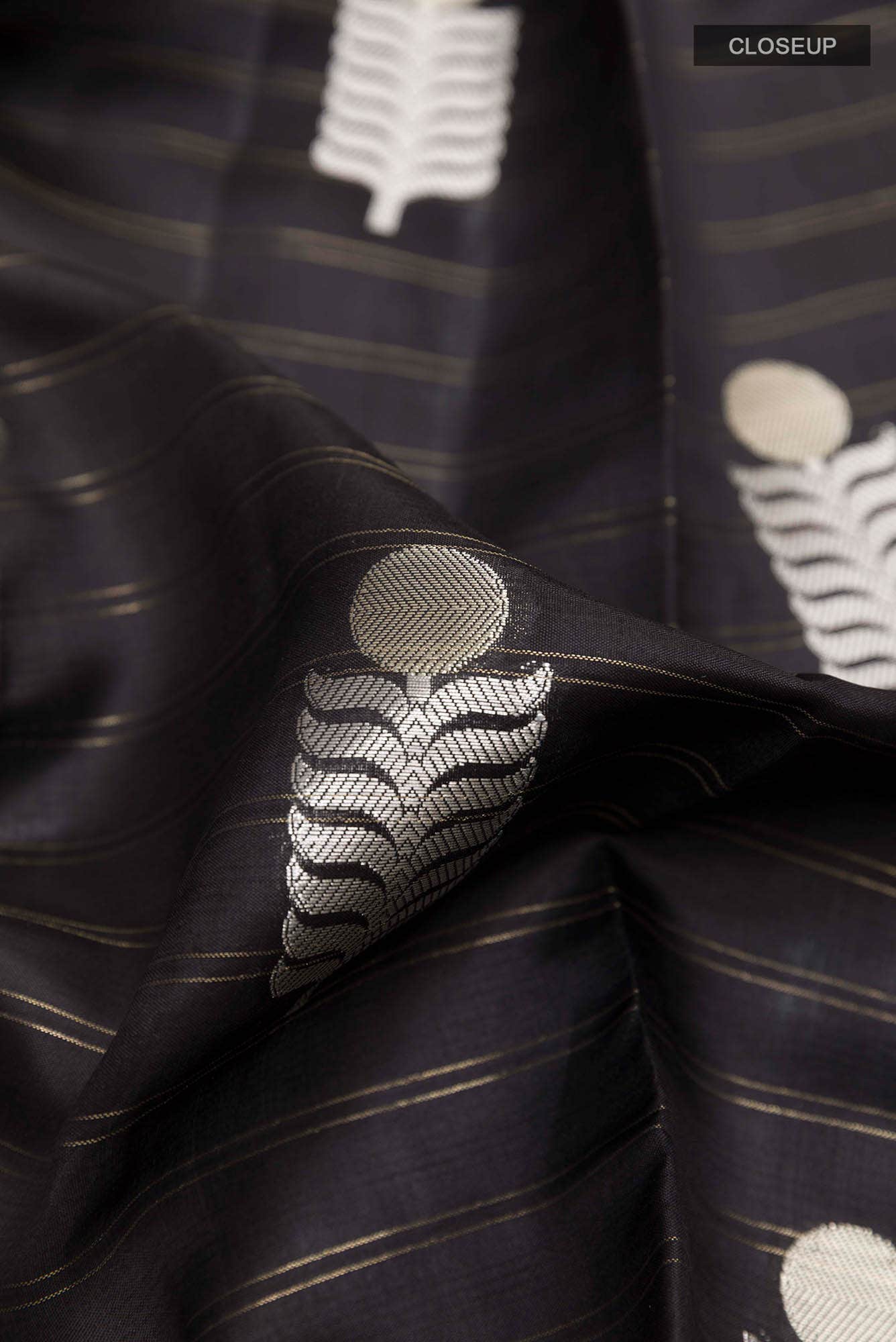 Black Tussar Saree