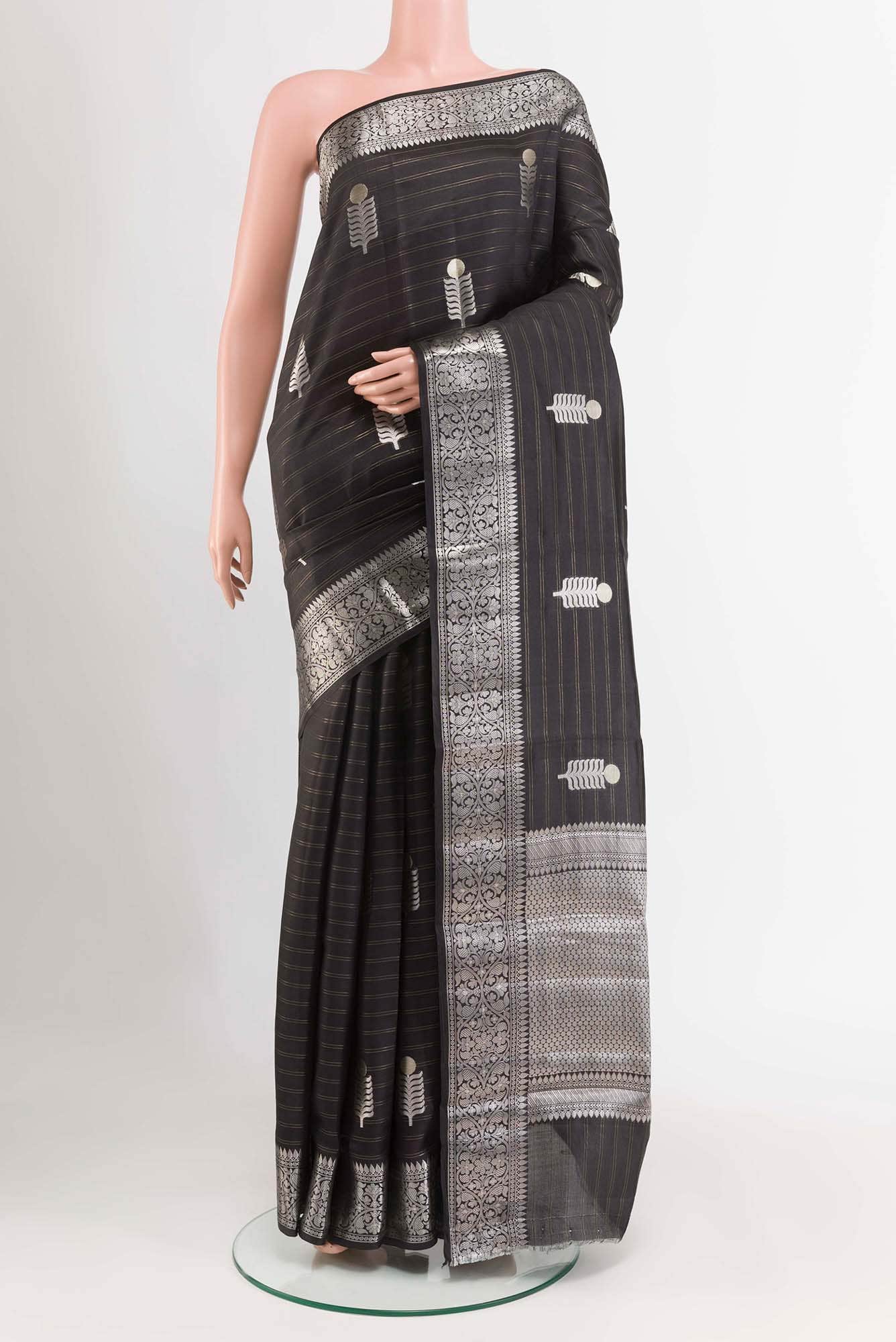 Black Tussar Saree