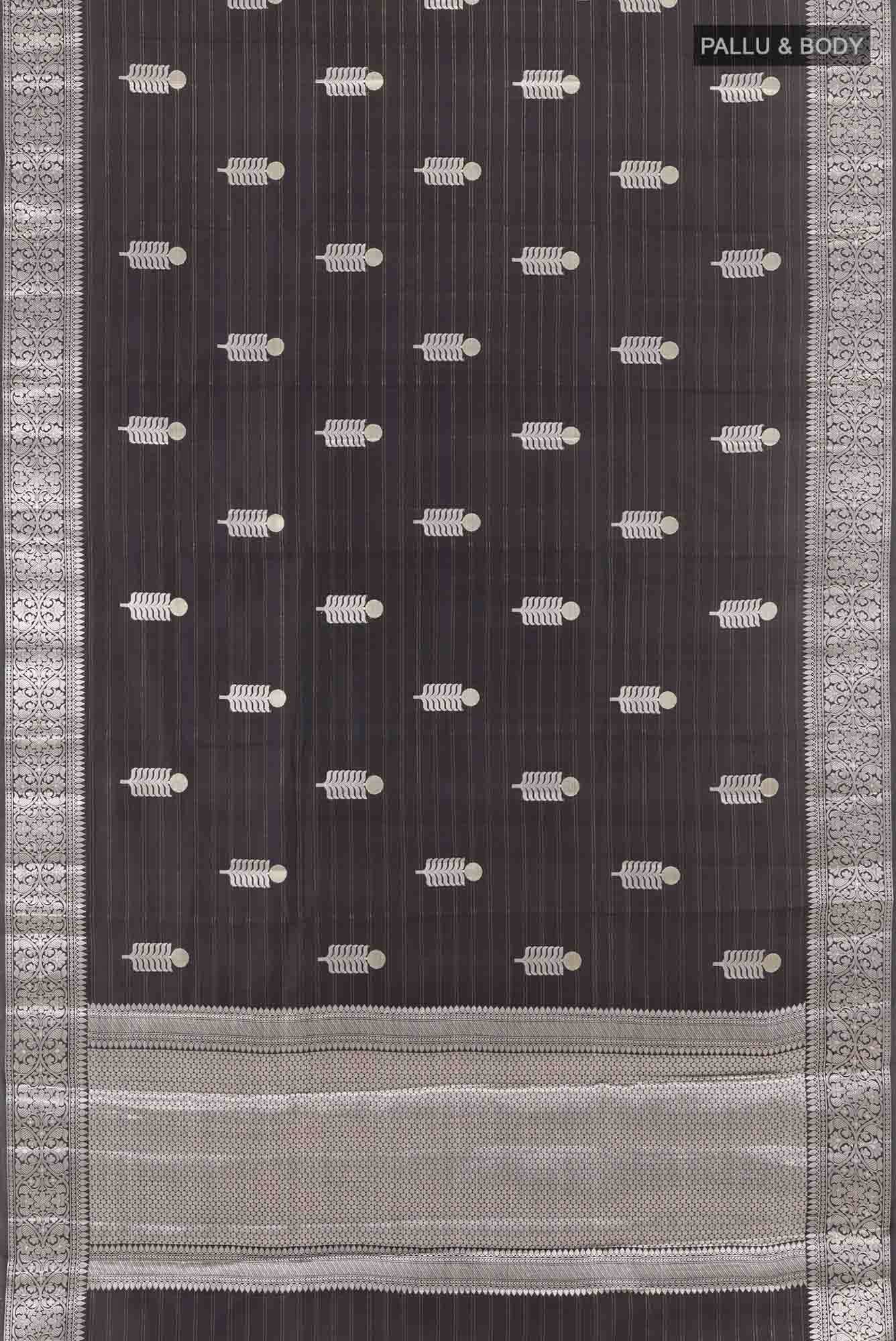 Black Tussar Saree