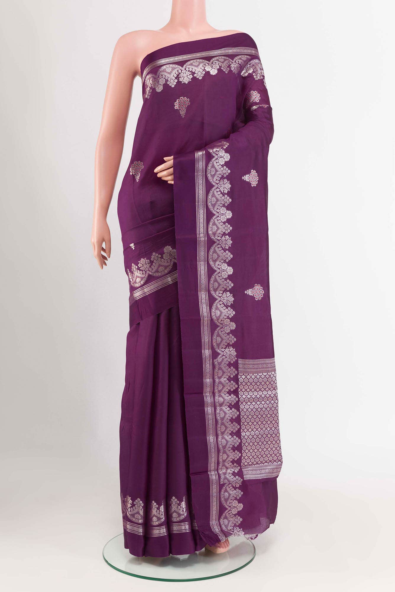 Purple Tussar Saree