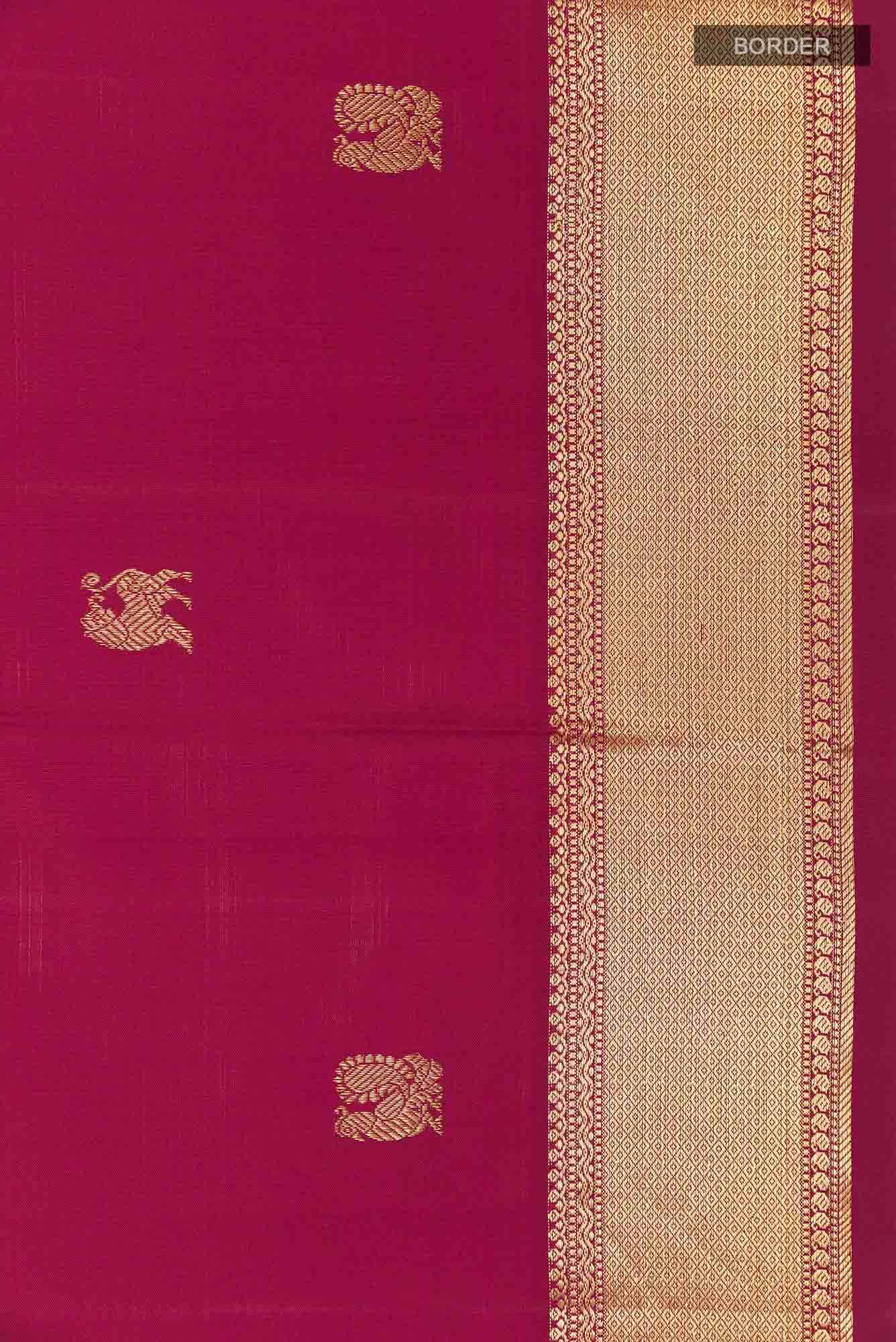 Dark Pink Kanchipuram Silk Saree