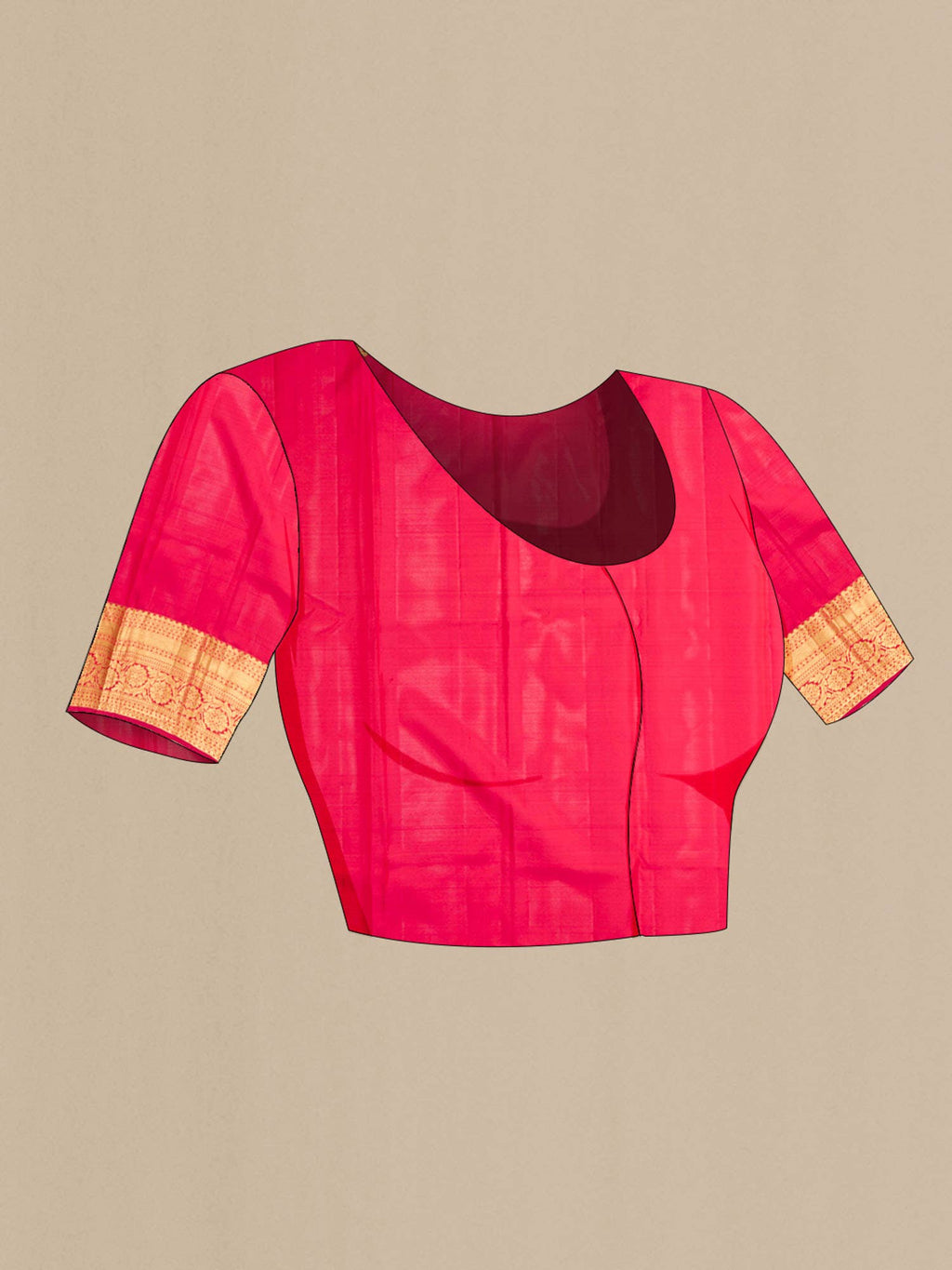 Maroon Kanchipuram Silk Saree