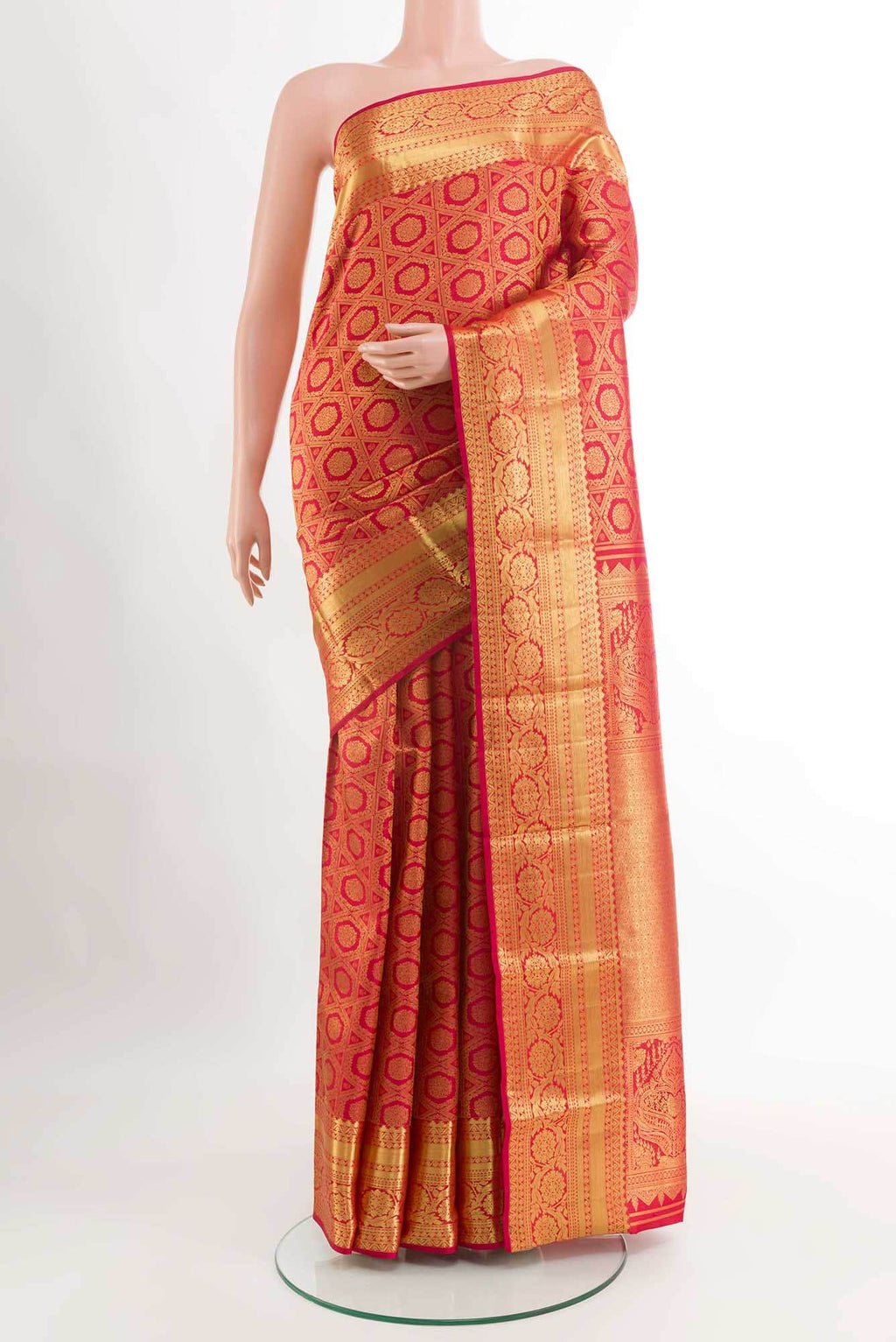 Maroon Kanchipuram Silk Saree