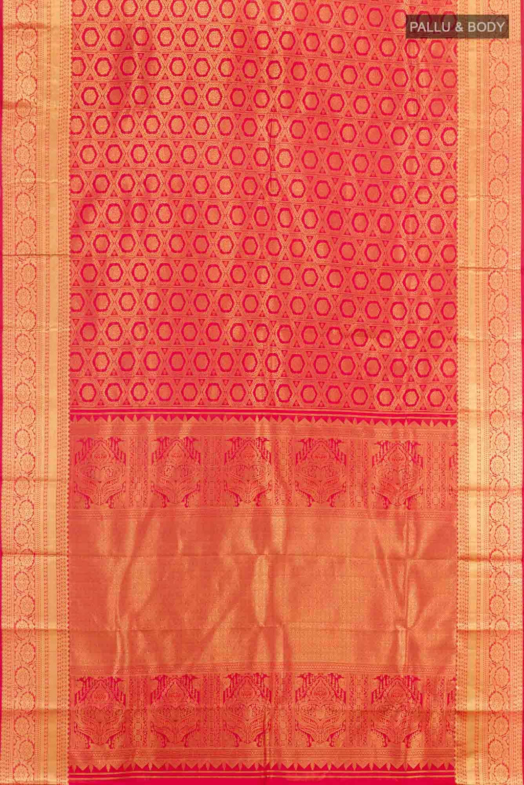Maroon Kanchipuram Silk Saree