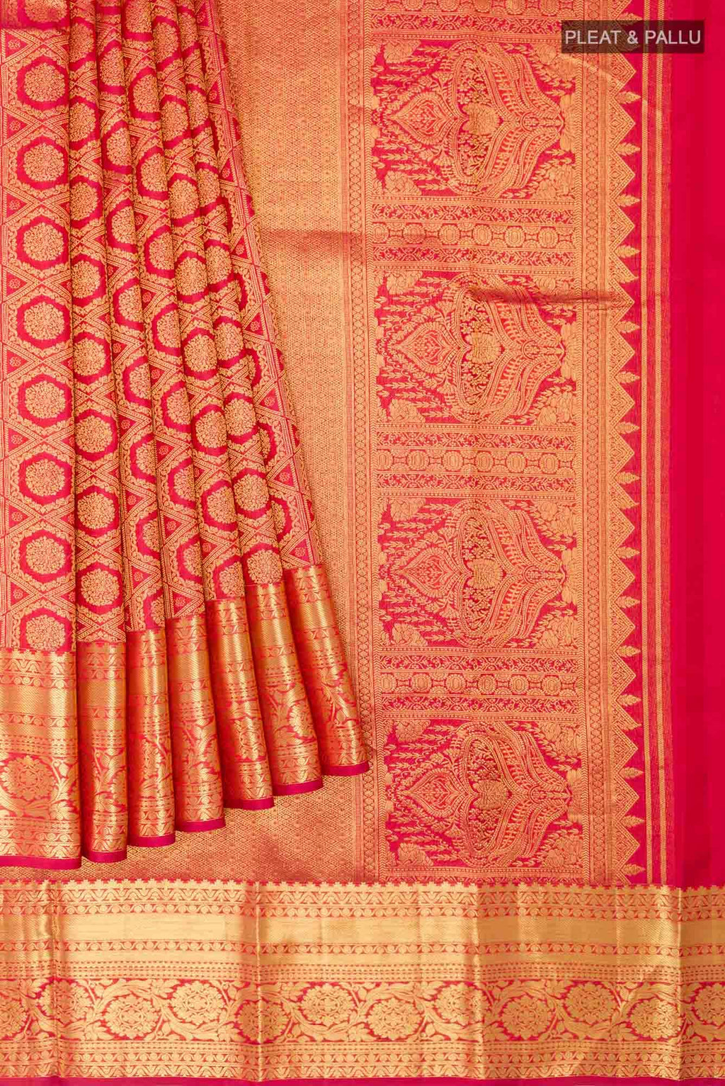Maroon Kanchipuram Silk Saree