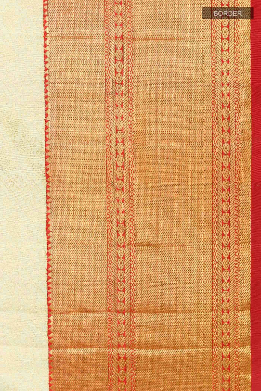 Pearl White Kanchipuram Silk Saree