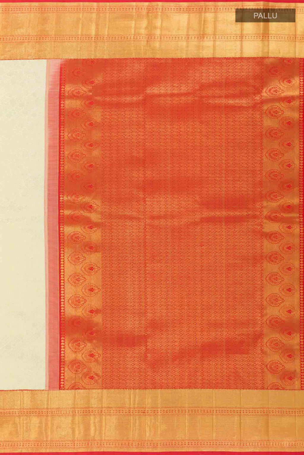 Pearl White Kanchipuram Silk Saree