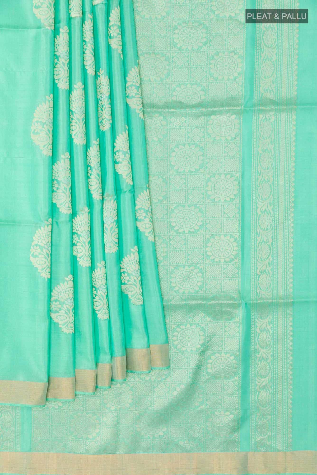Sea Green Soft Silk Saree