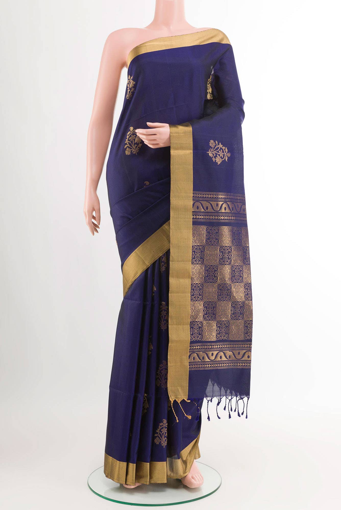 Dark Blue Soft Silk Saree
