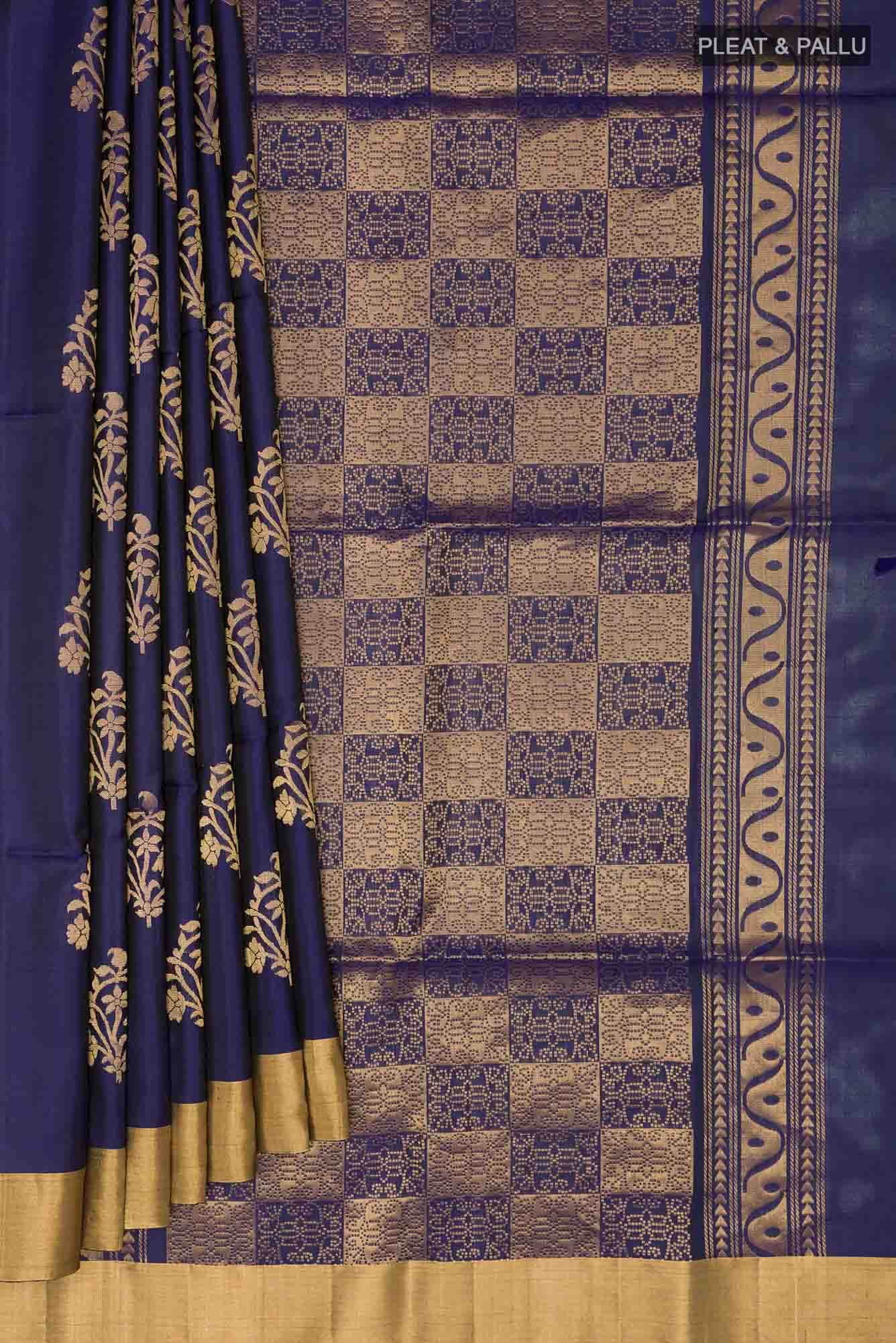 Dark Blue Soft Silk Saree