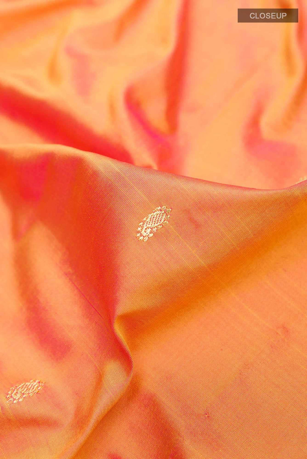 Peach Dual Tone Paithani Silk Saree