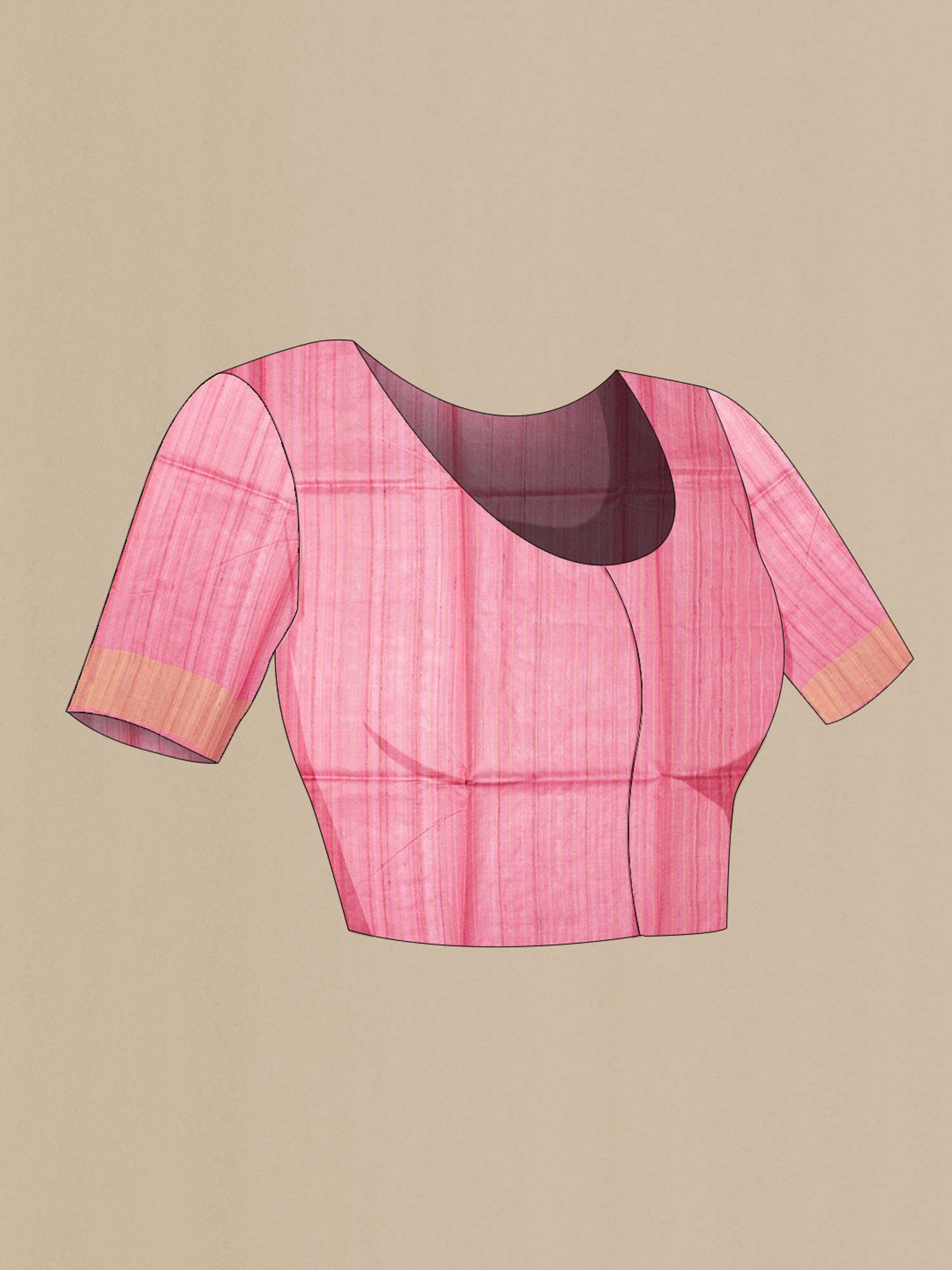 Pink Tussar Saree