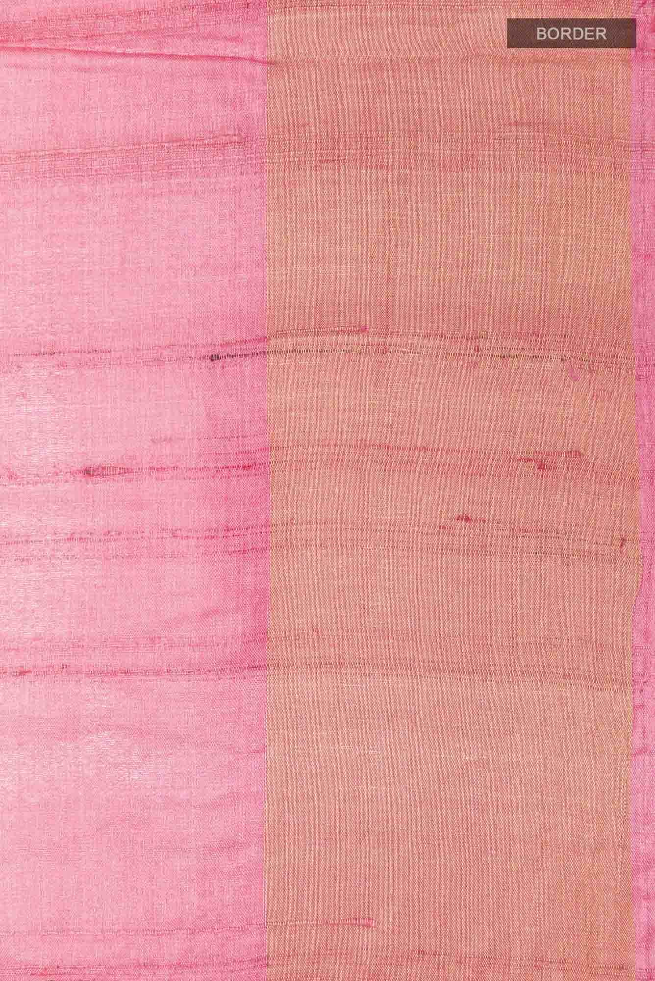 Pink Tussar Saree