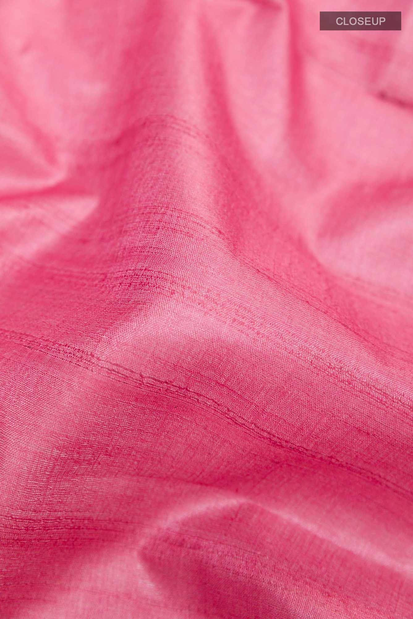 Pink Tussar Saree