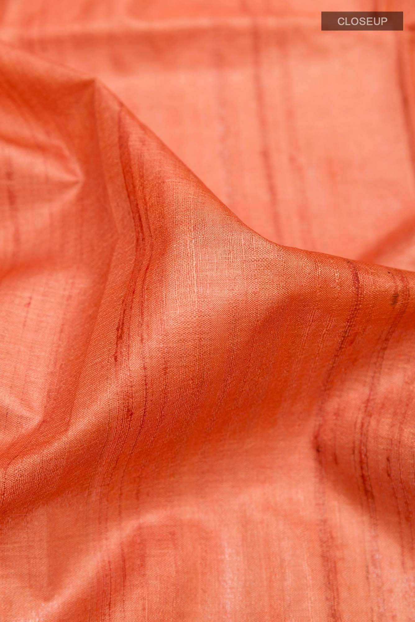 Rust Tussar Saree