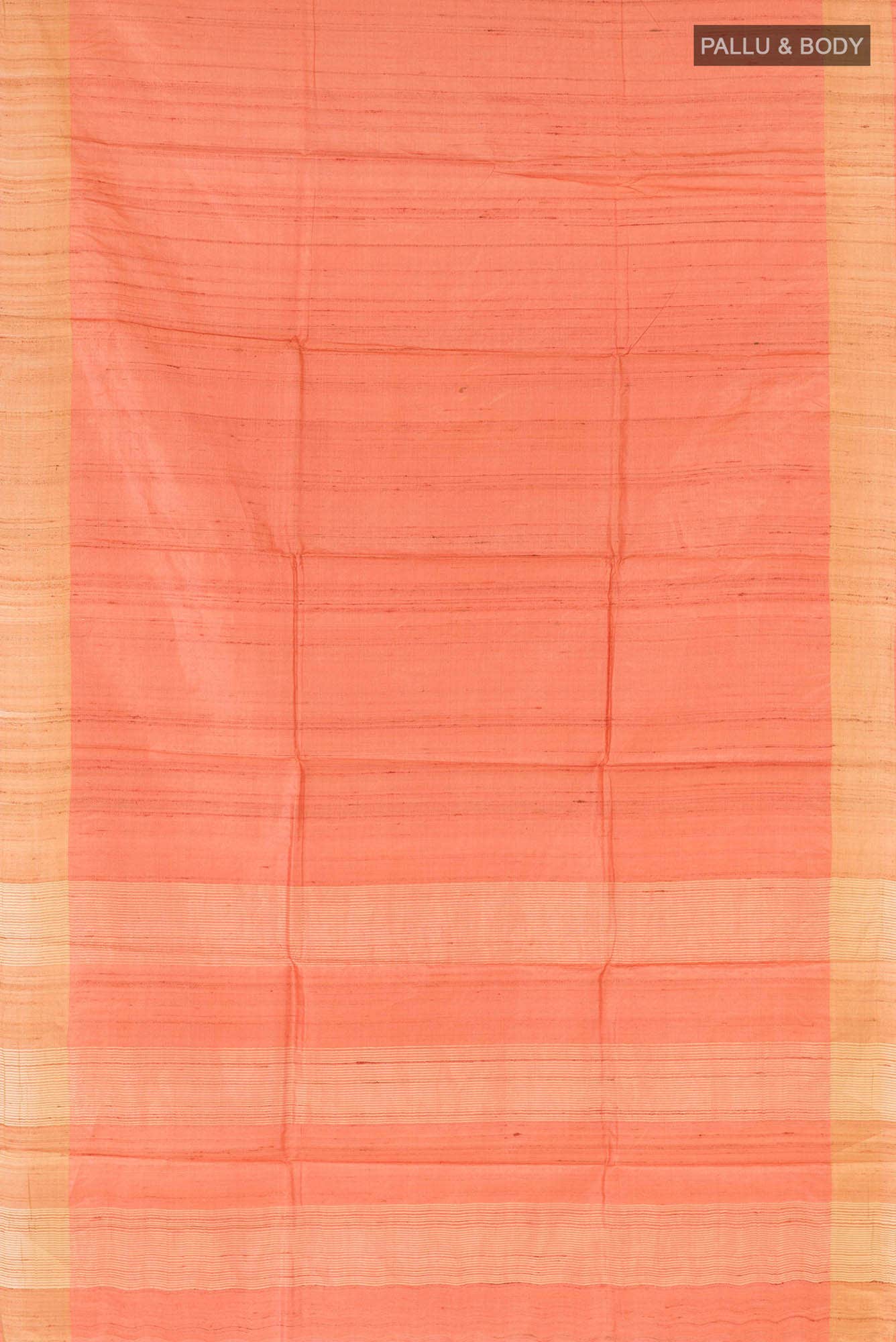 Rust Tussar Saree