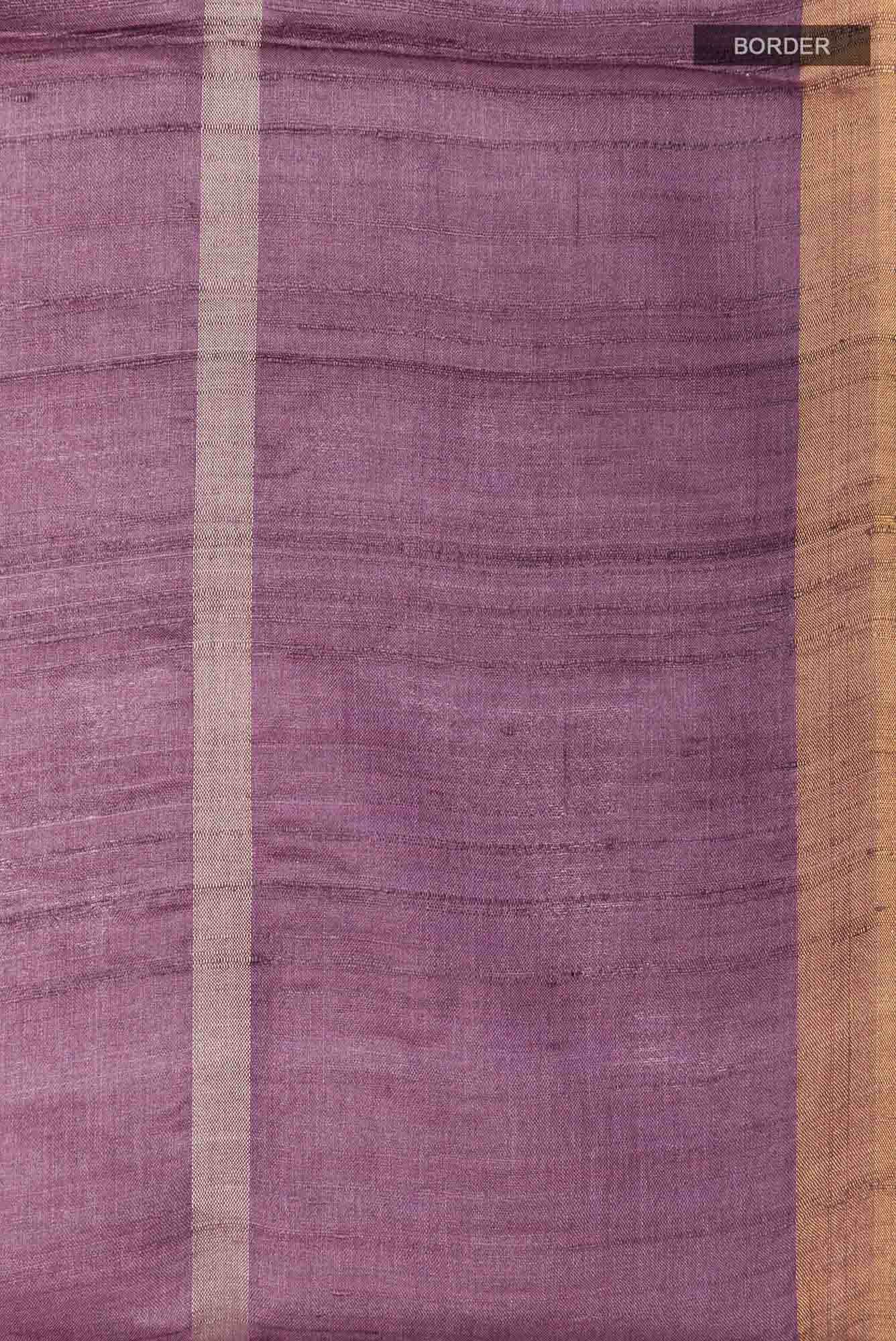 Lavender Tussar Saree