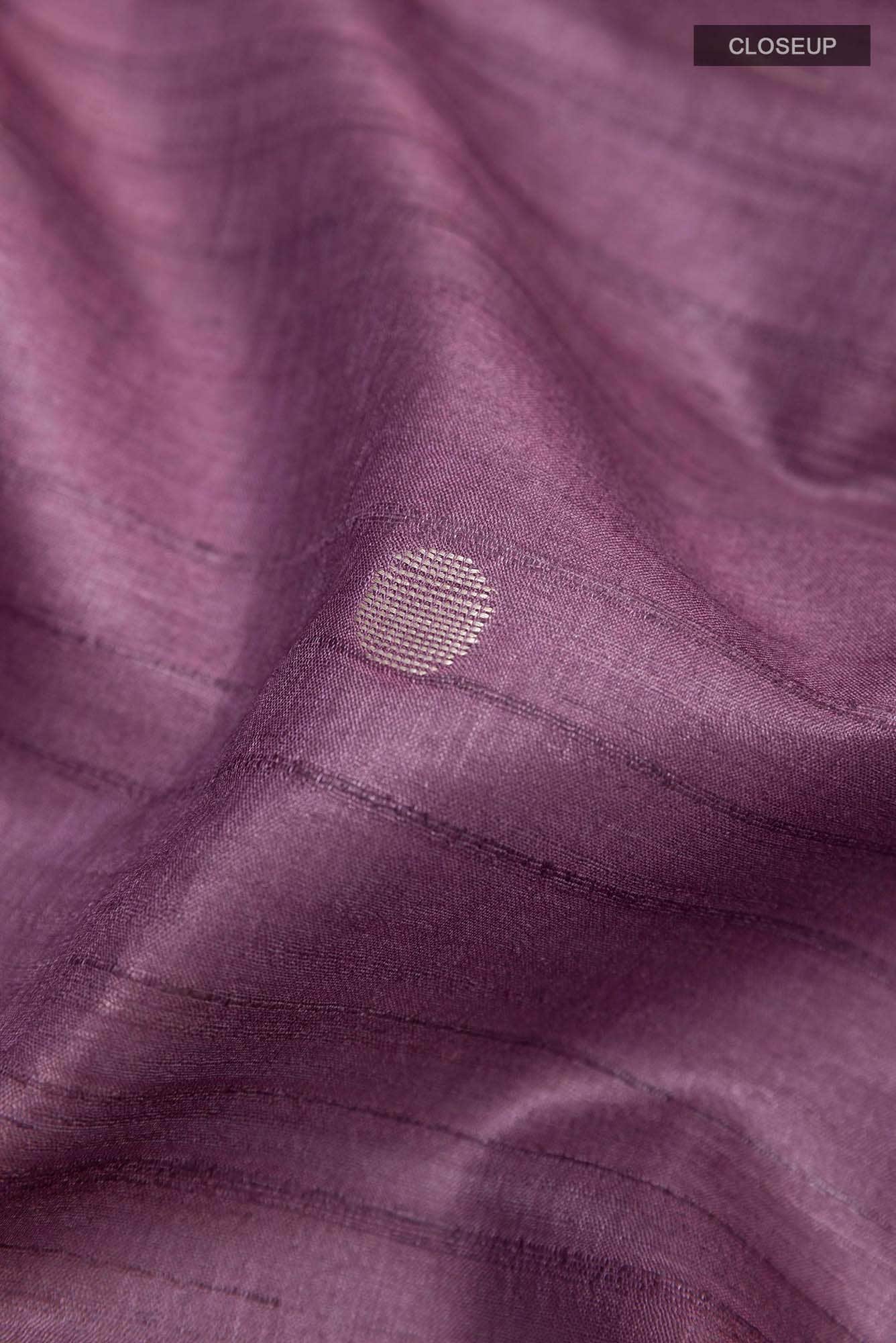 Lavender Tussar Saree