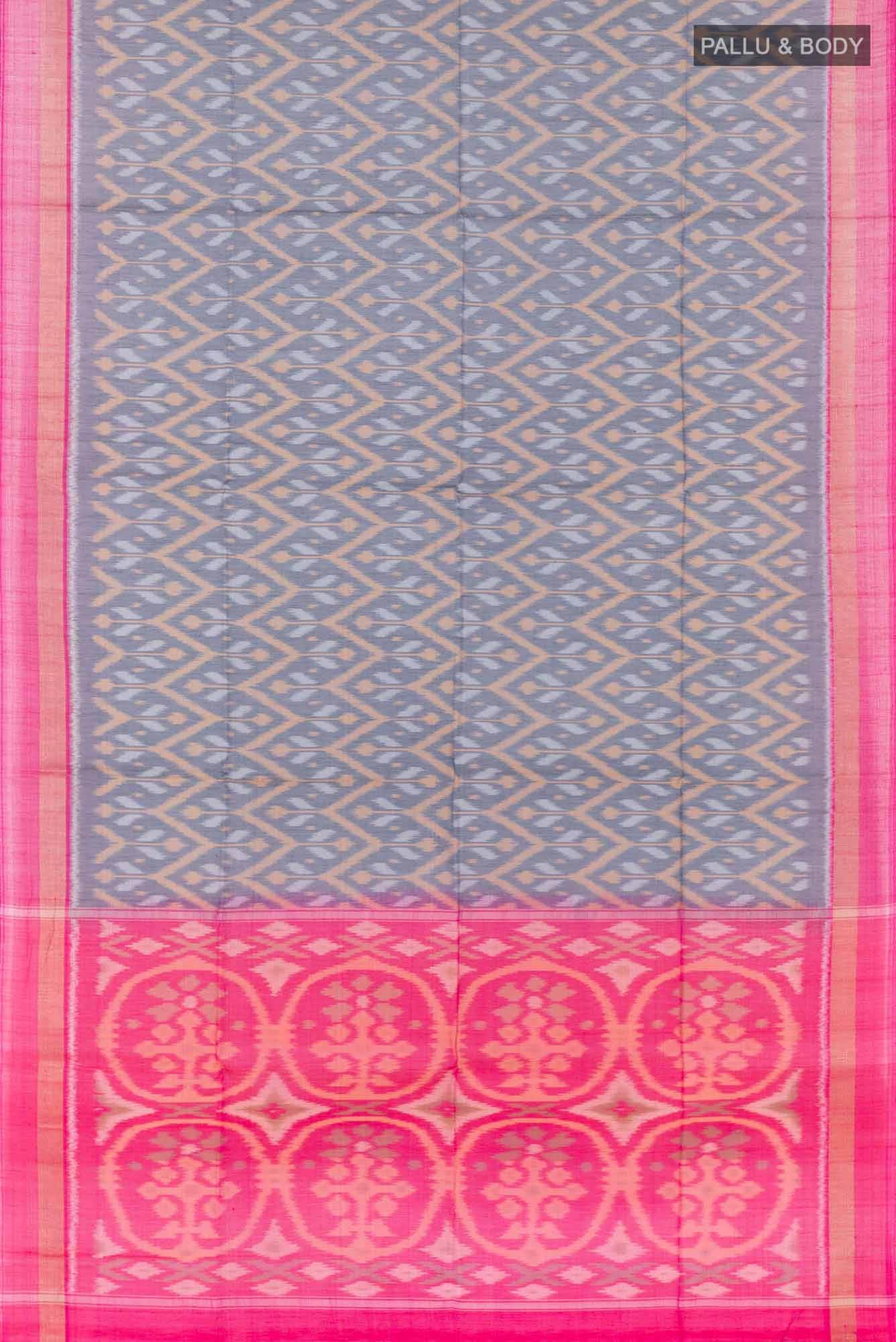 Blue Blended Kora Cotton Saree