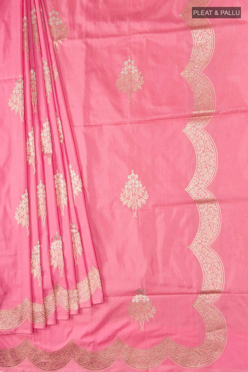 Pink Banarasi Silk Saree