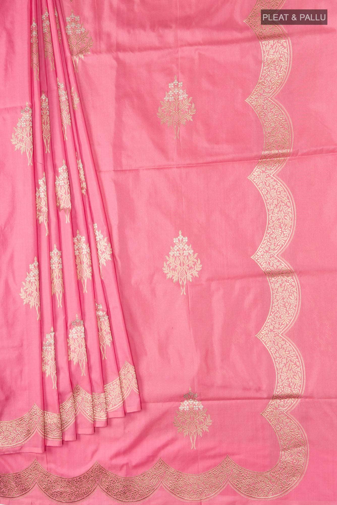 Pink Banarasi Silk Saree