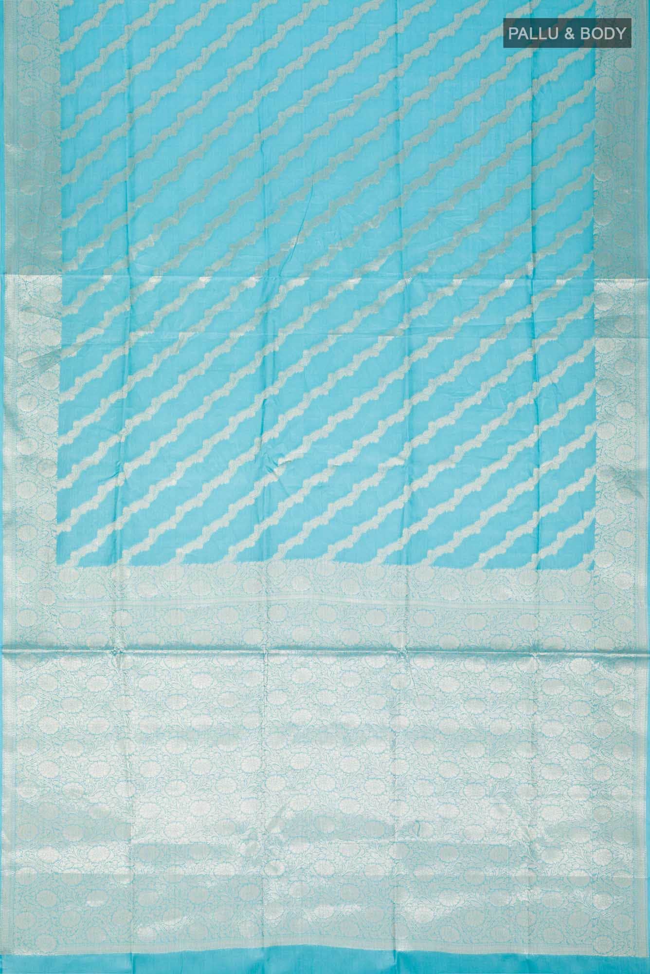 Blue Banarasi Tussar Silk Saree