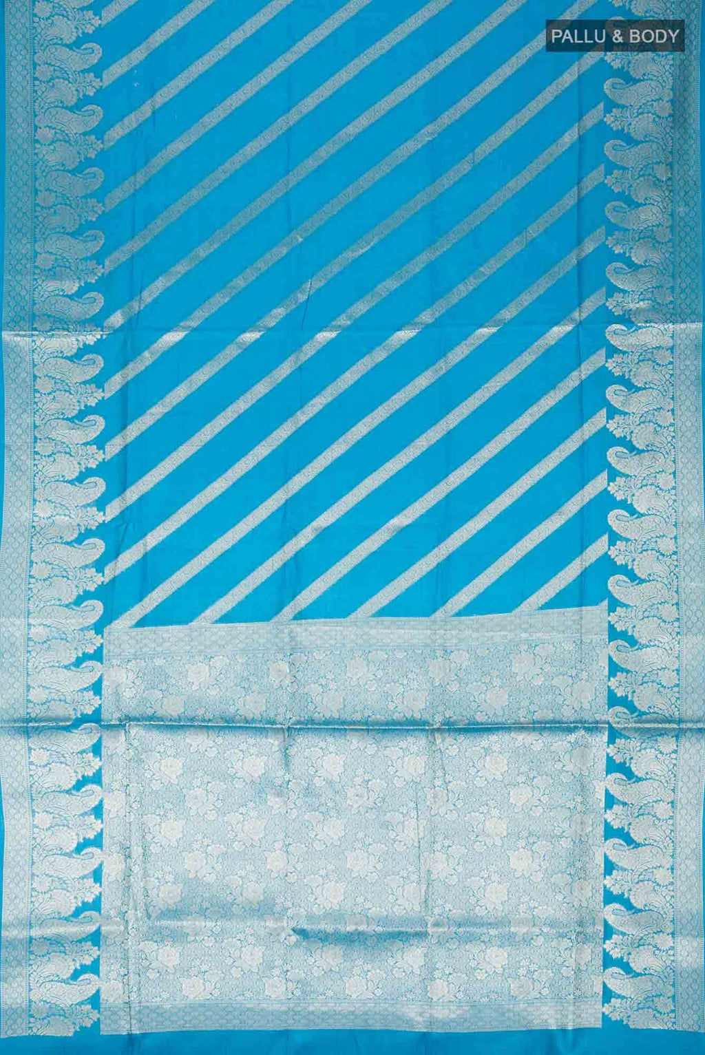 Blue Banarasi Tussar Silk Saree