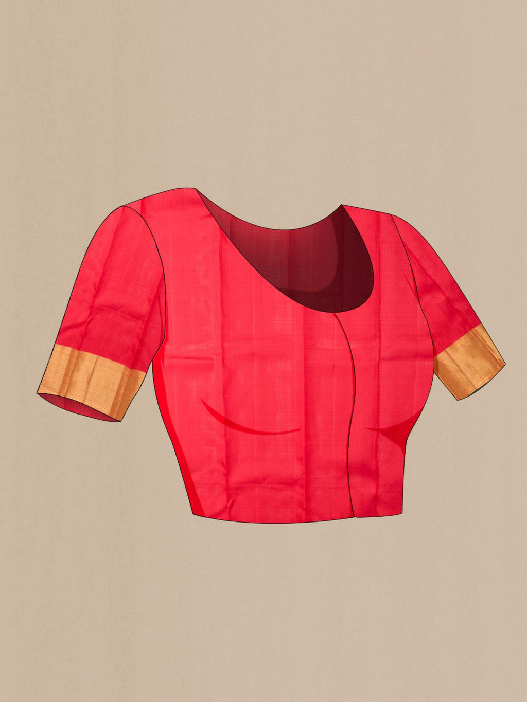 Pure Silk Pure Zari Red Kanchipuram Saree