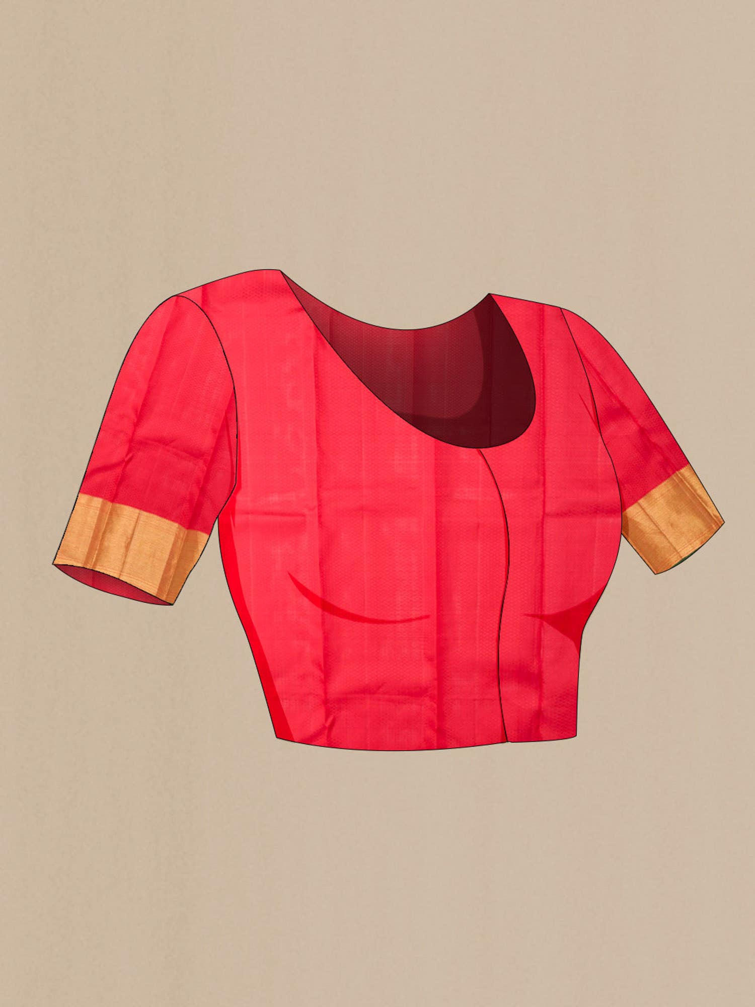 Pure Silk Pure Zari Red Kanchipuram Saree