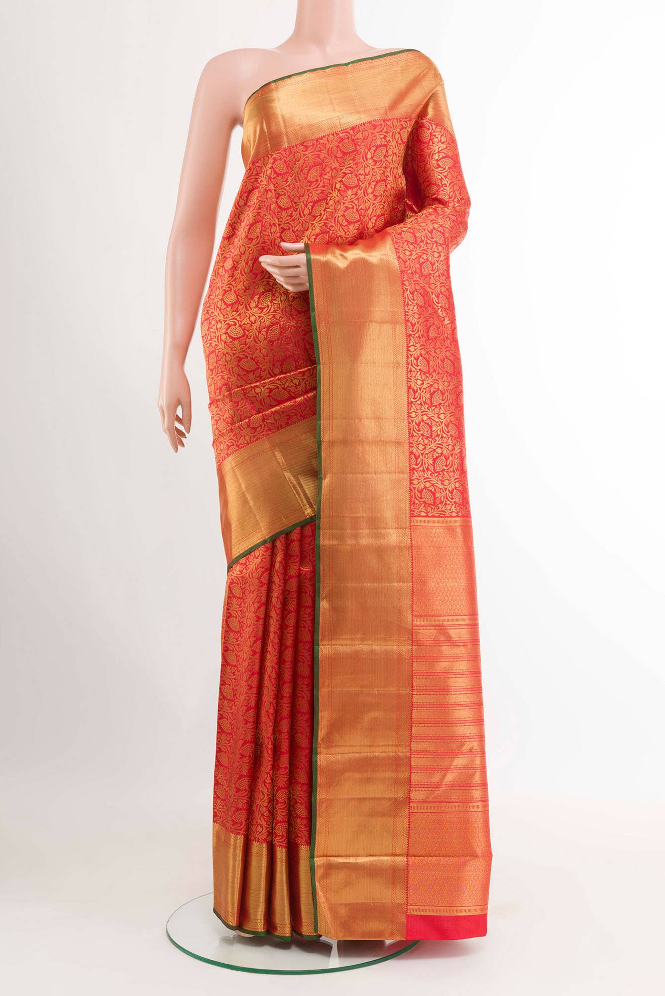 Pure Silk Pure Zari Red Kanchipuram Saree